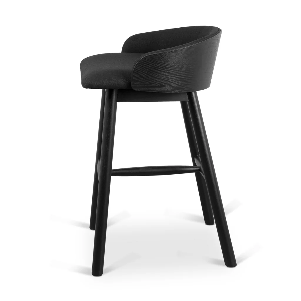 CBS8687-DR 65cm Bar Stool - Full Black - Image 3