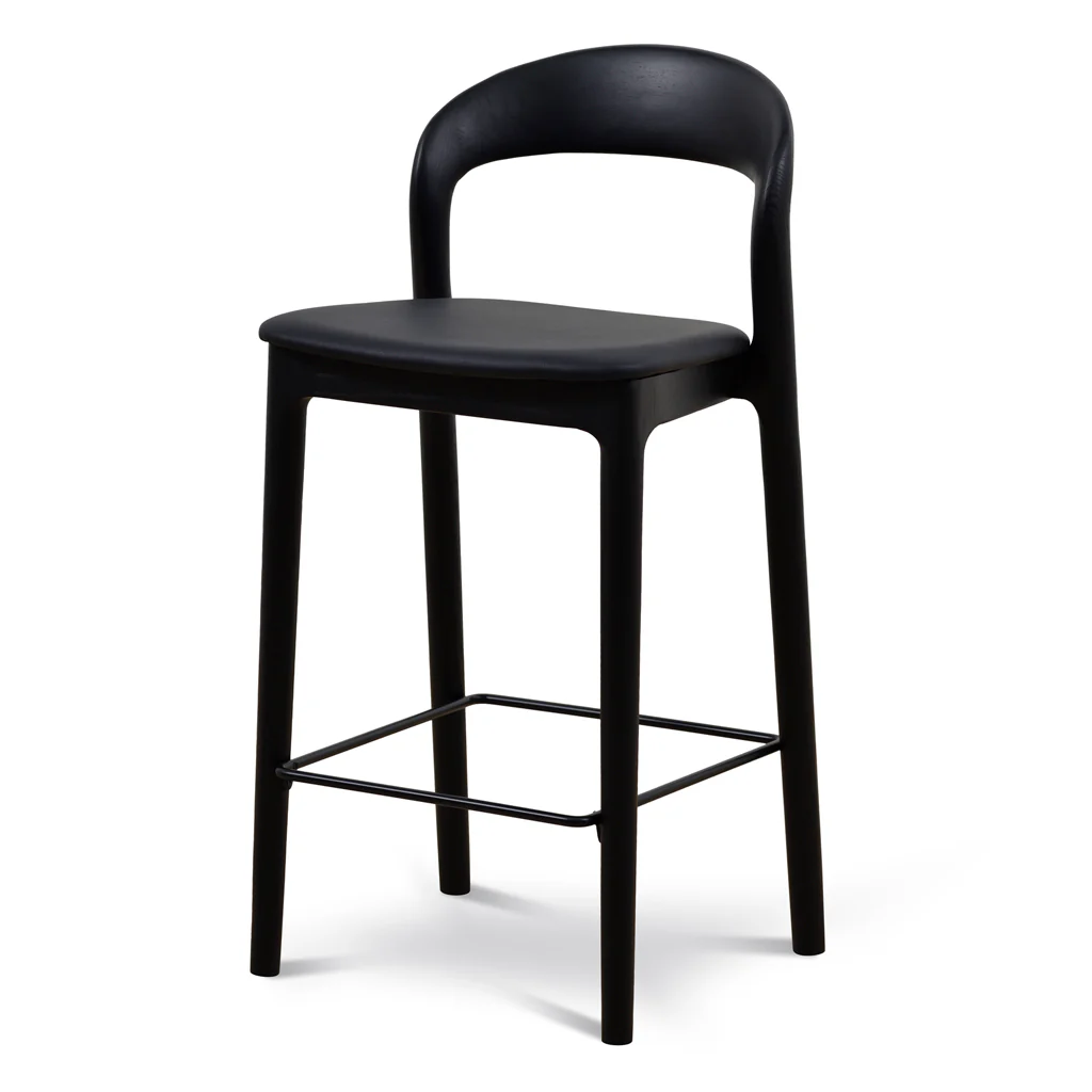 CBS8814-SD 65cm Bar Stool - Full Black (Set of 2) - Image 2