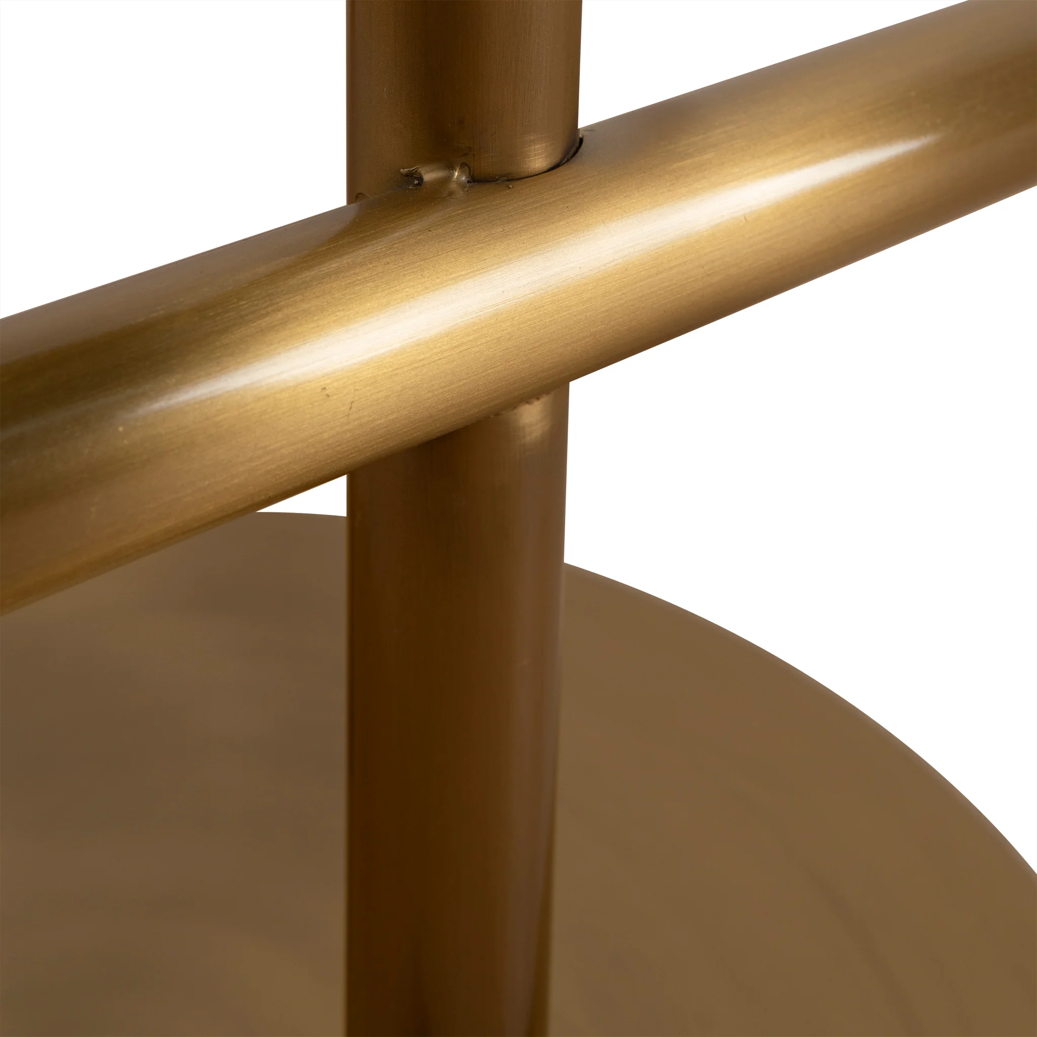 CBS8845-BS 68cm Brushed Gold Bar Stool - Silver Grey Boucle - Image 5