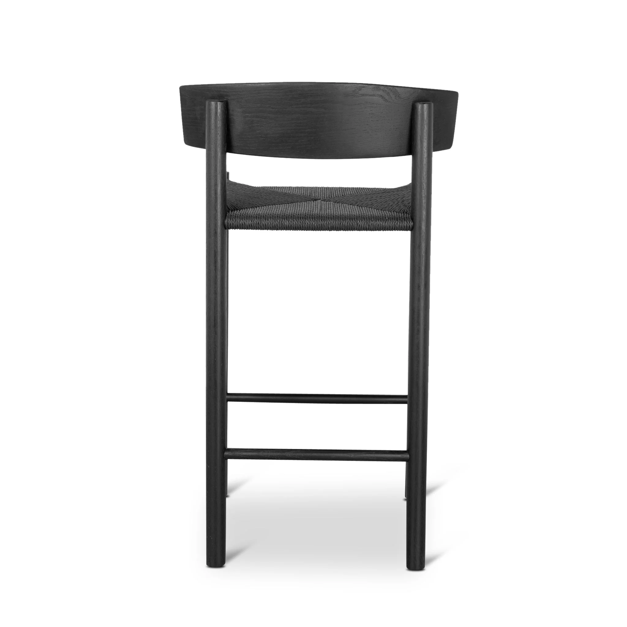 CBS8866-OW 65cm Bar Stool - Full Black with Back Rest - Image 5