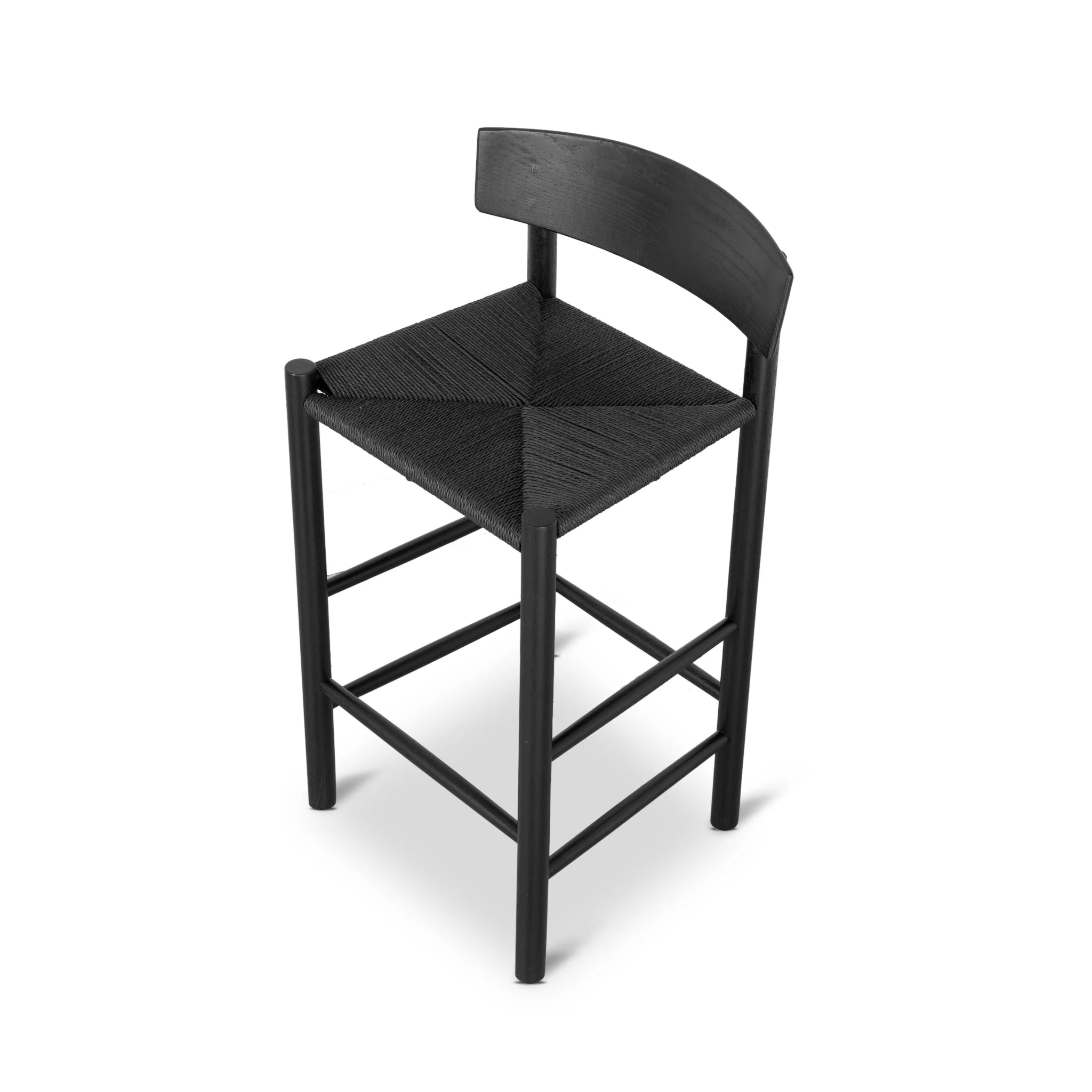 CBS8866-OW 65cm Bar Stool - Full Black with Back Rest - Image 6