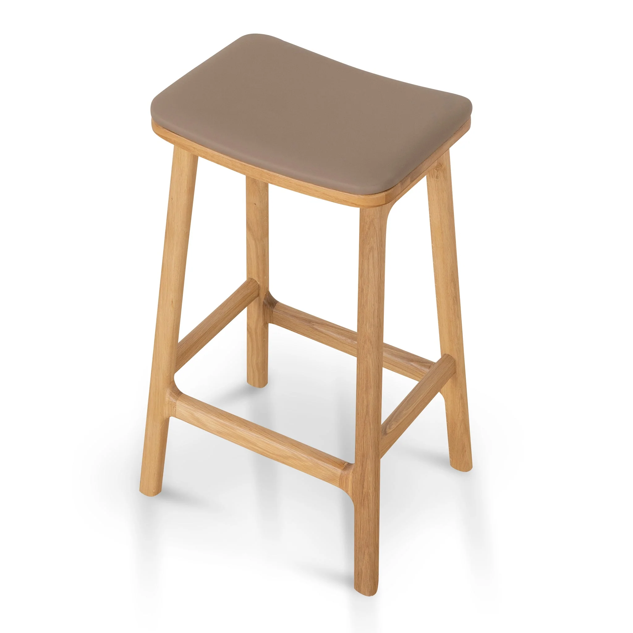 CBS8867-OW 67cm Natural Bar Stool - Mocha Brown - Image 4