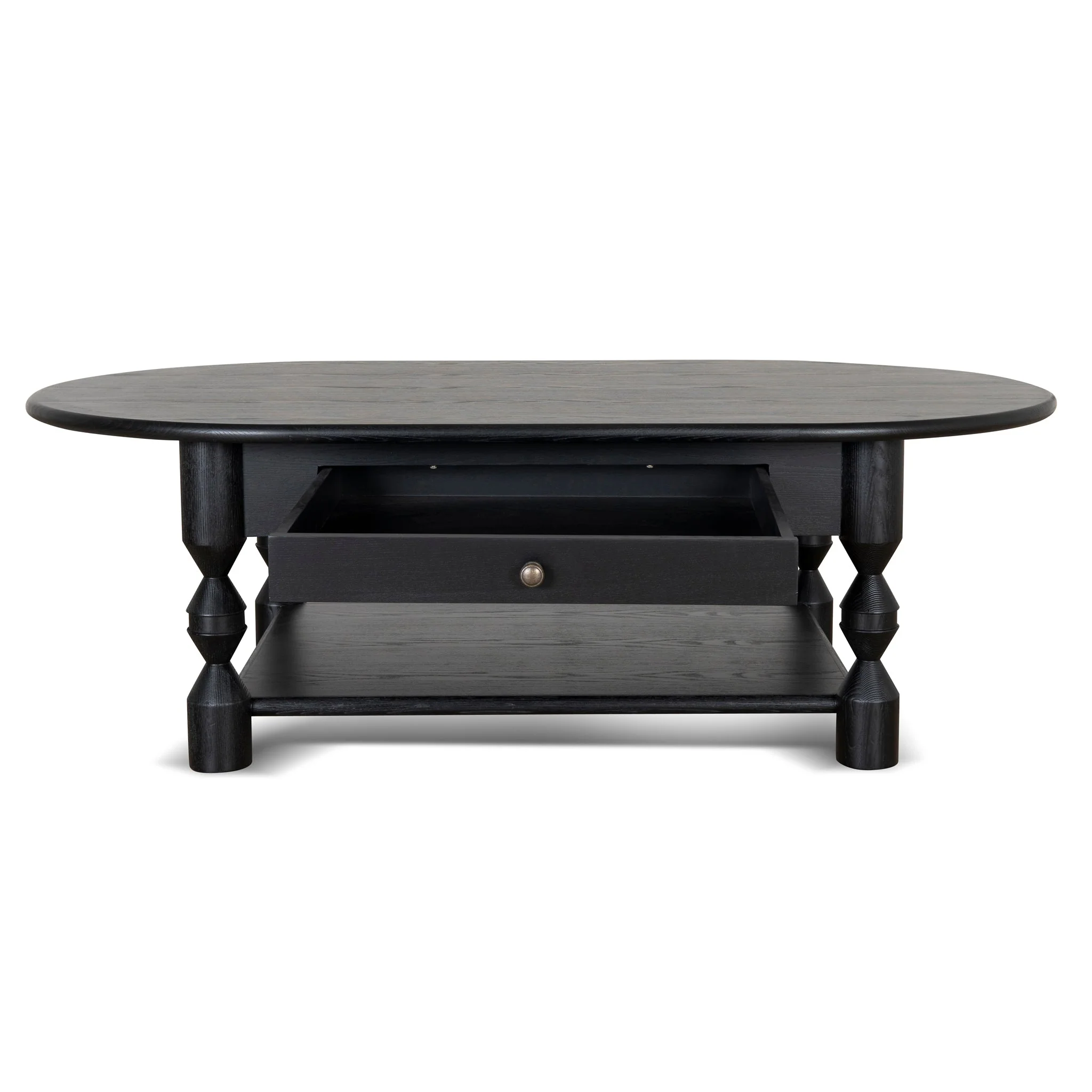 CCF10040-NI 1.4m Oval Coffee Table - Black - Image 3