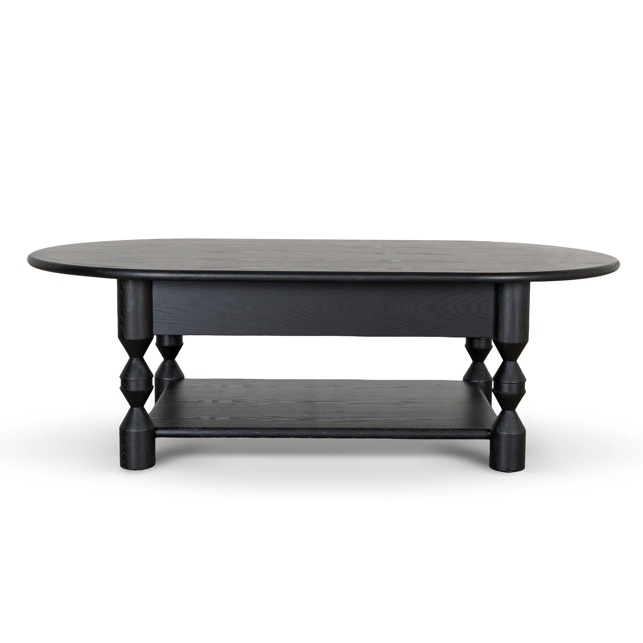 CCF10040-NI 1.4m Oval Coffee Table - Black - Image 4