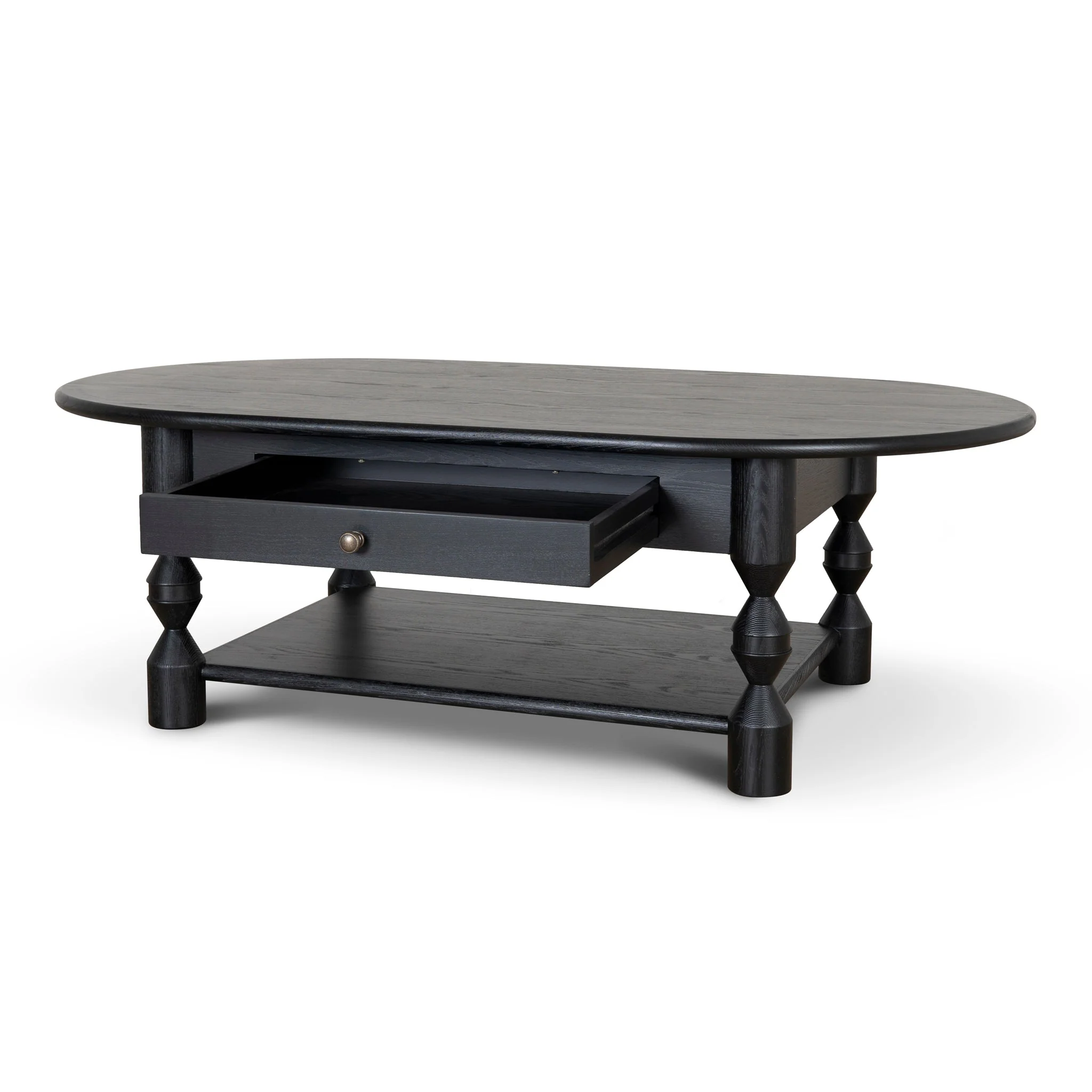 CCF10040-NI 1.4m Oval Coffee Table - Black - Image 5