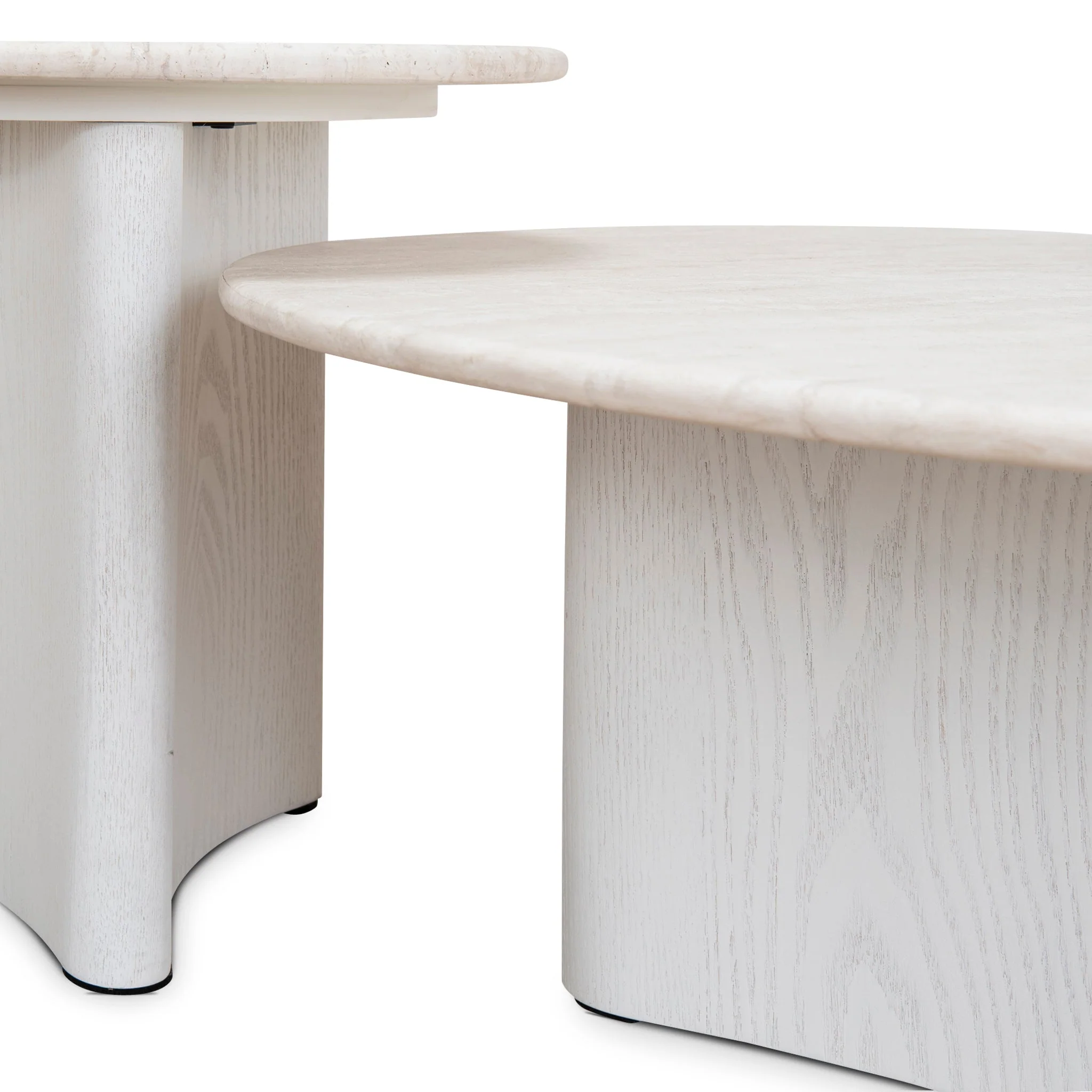 CCF10058-DW Nested Travertine Coffee Table - White - Image 25