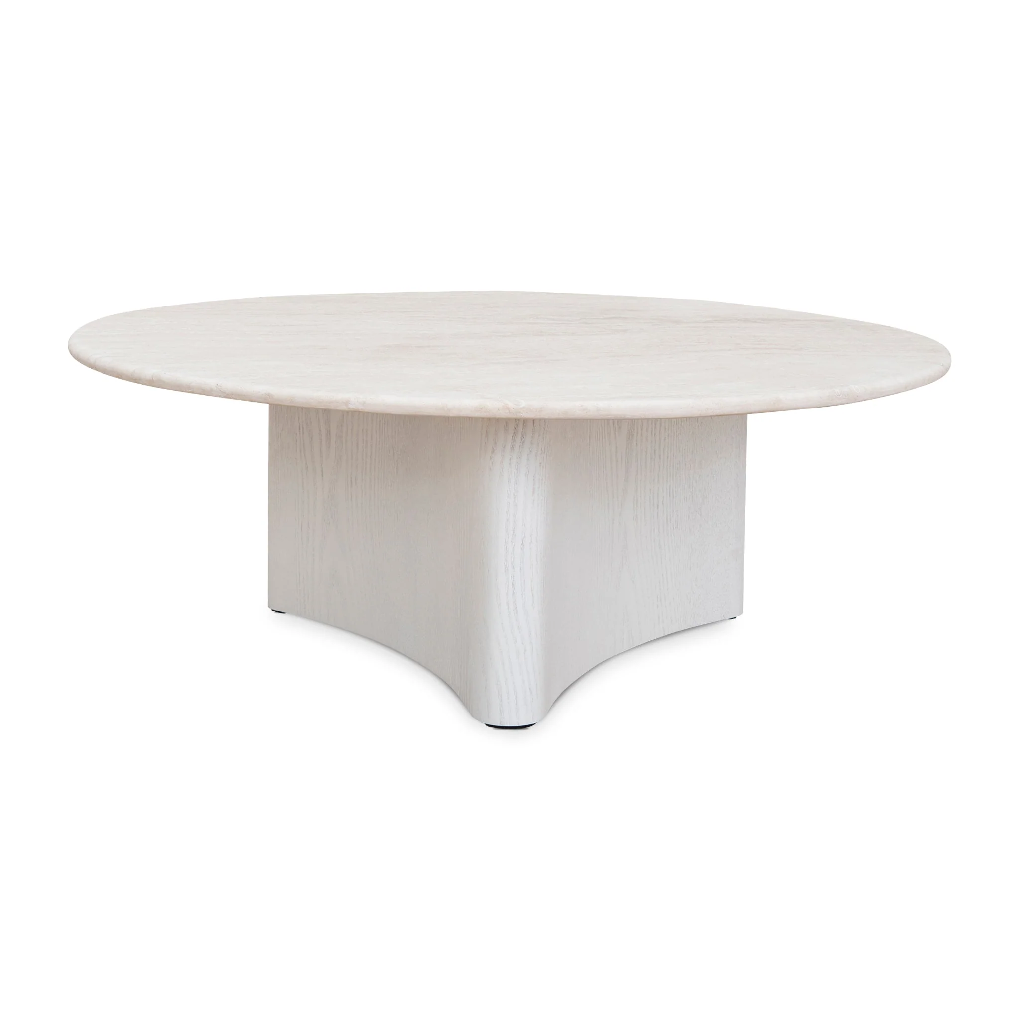 CCF10058-DW Nested Travertine Coffee Table - White - Image 3