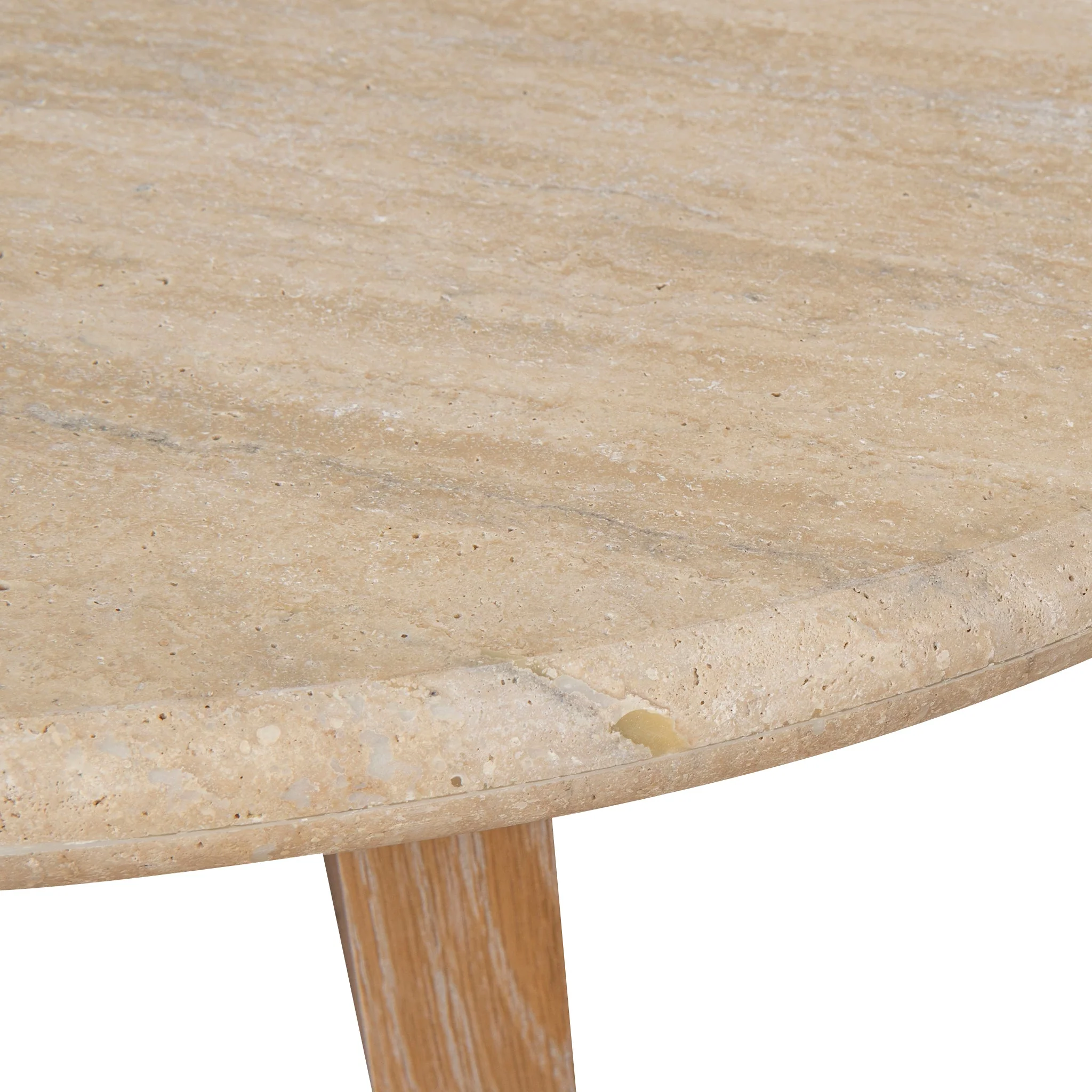CCF10119-NI 1.2m Oval Travertine Coffee Table - Natural - Image 7