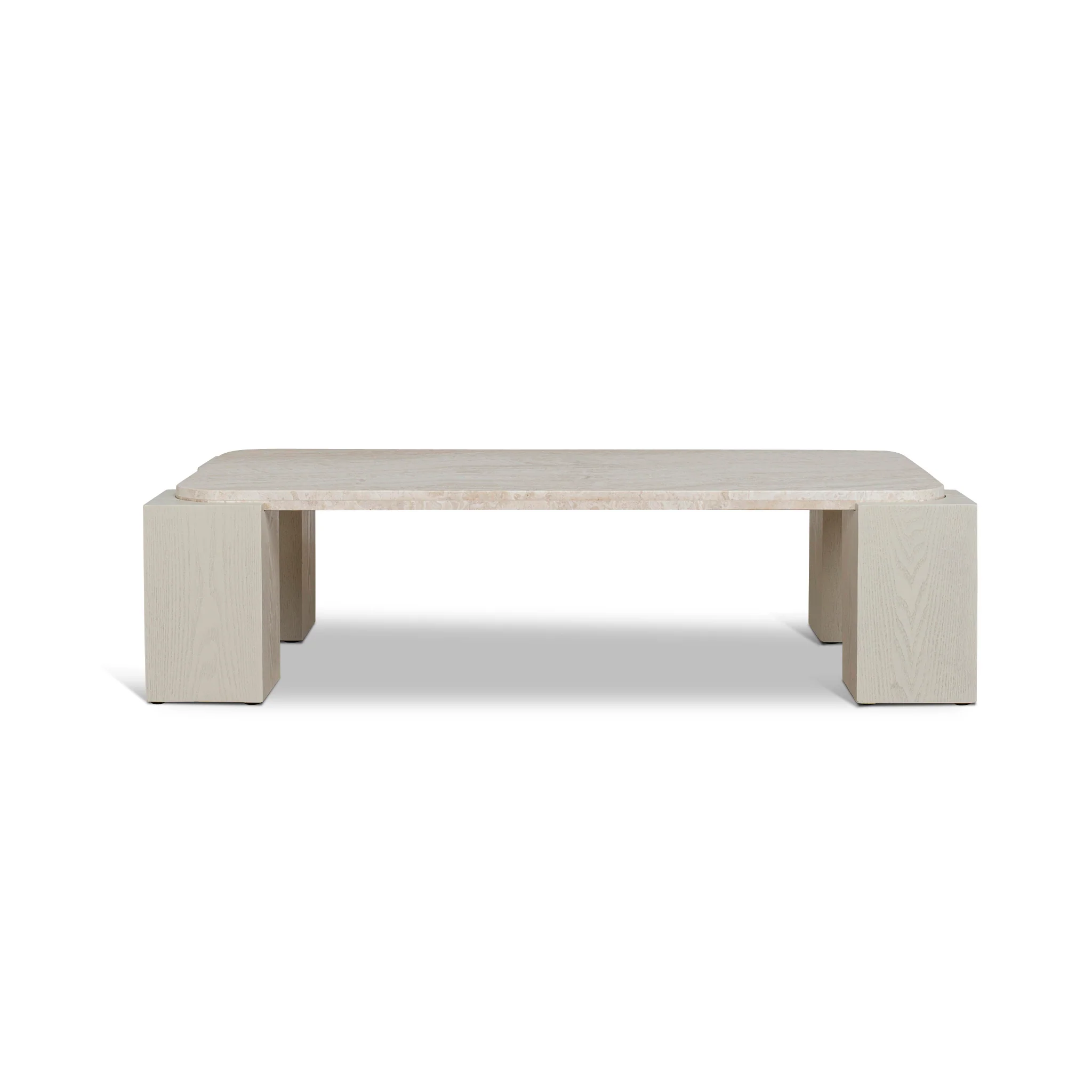 CCF10175-DW 1.26m Travertine Coffee Table - Ivory Oat - Image 2