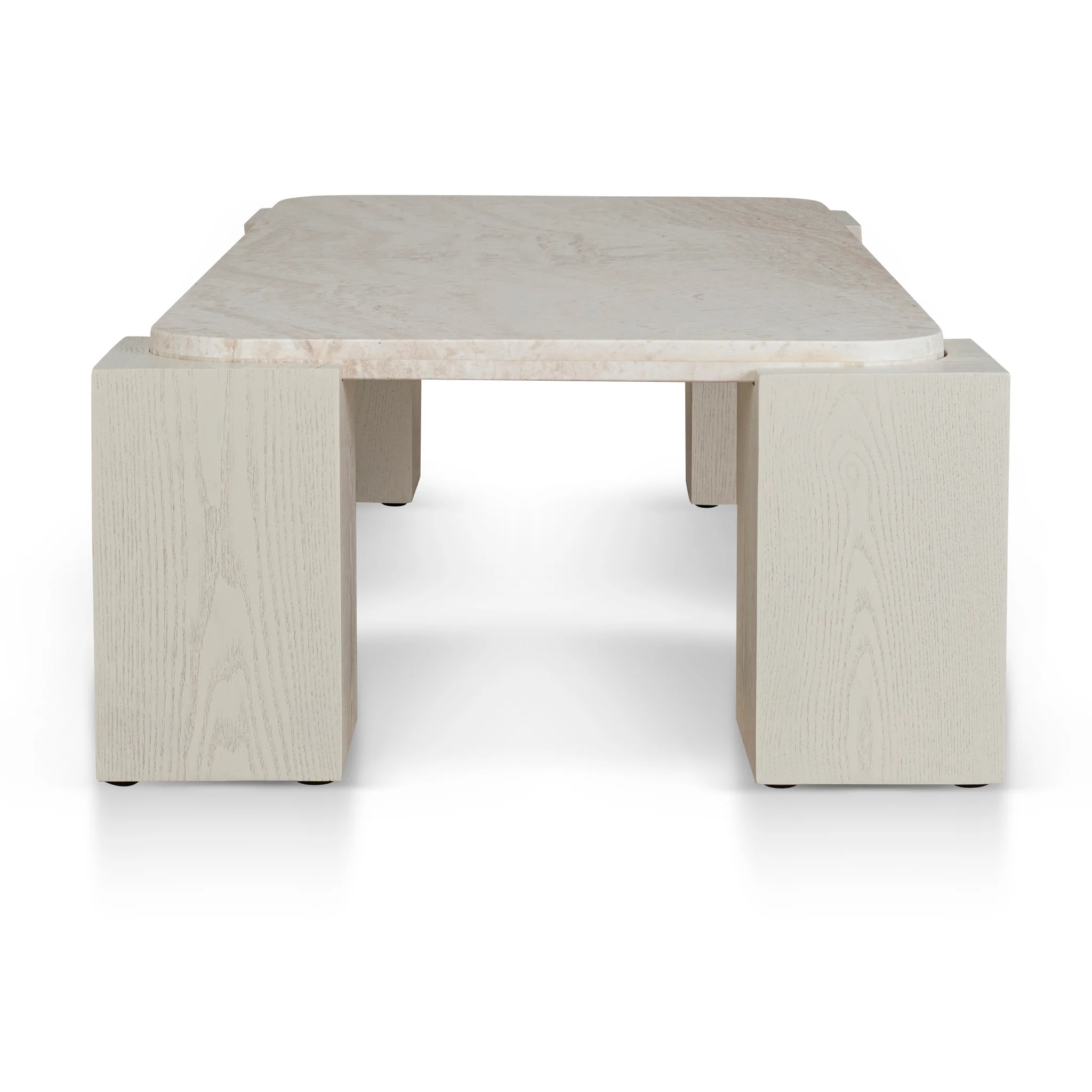 CCF10175-DW 1.26m Travertine Coffee Table - Ivory Oat - Image 3