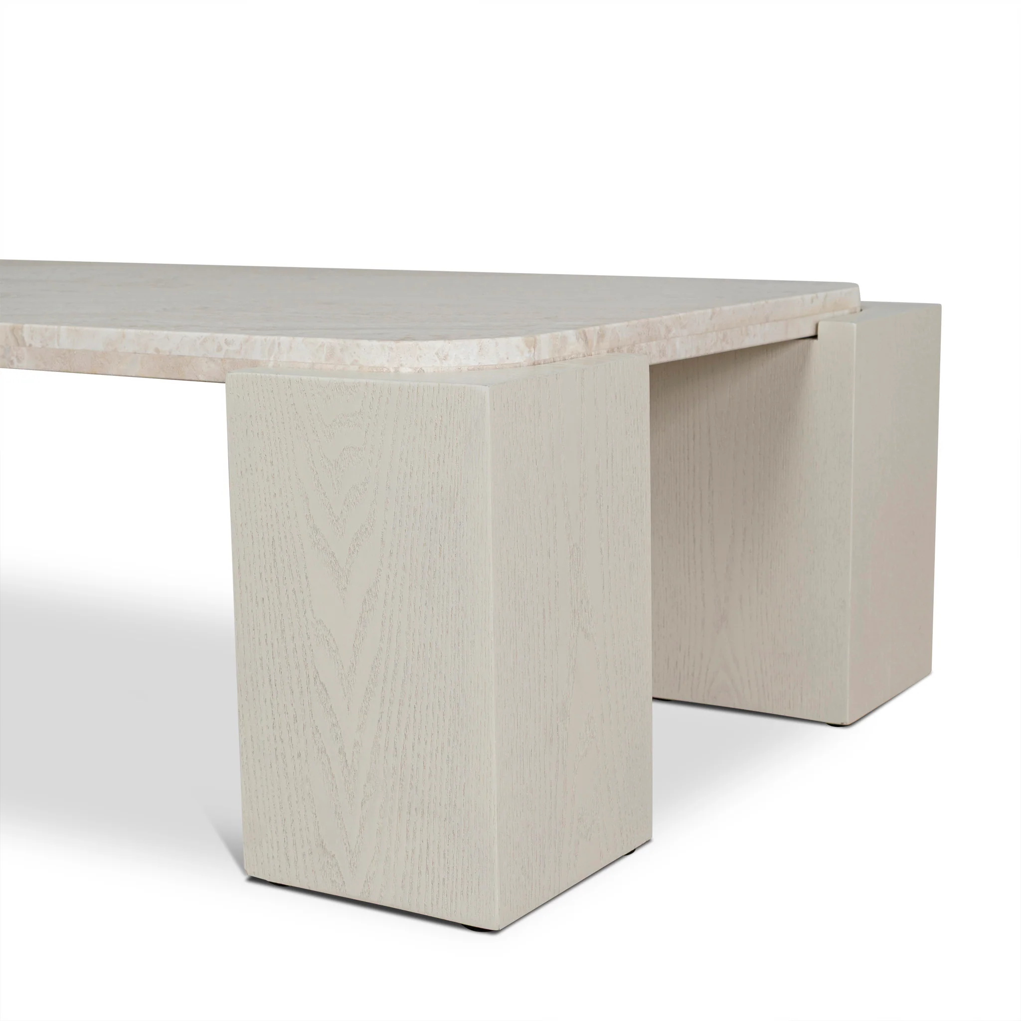 CCF10175-DW 1.26m Travertine Coffee Table - Ivory Oat - Image 6