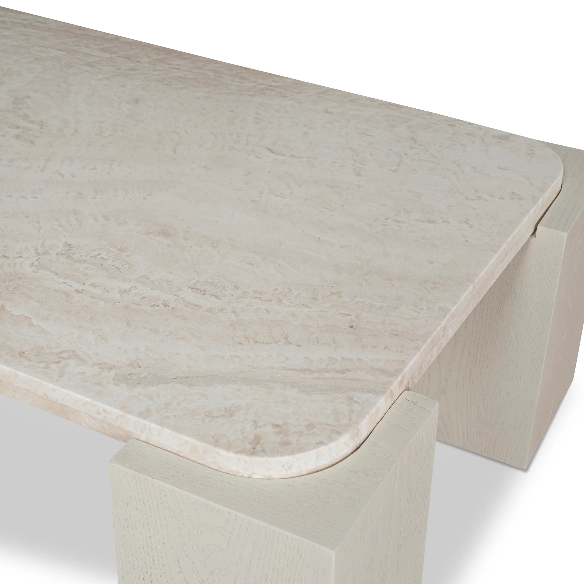 CCF10175-DW 1.26m Travertine Coffee Table - Ivory Oat - Image 7