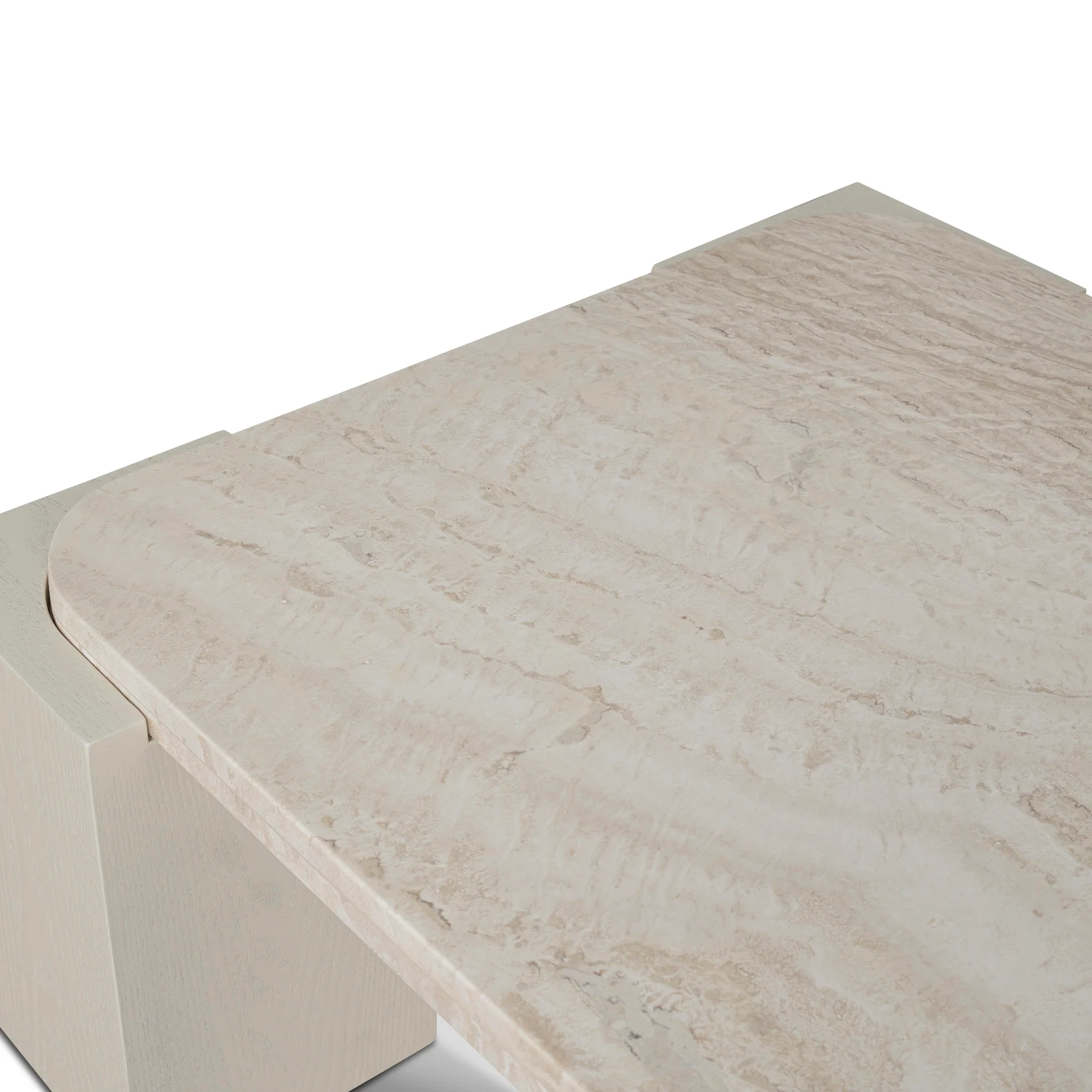 CCF10175-DW 1.26m Travertine Coffee Table - Ivory Oat - Image 8