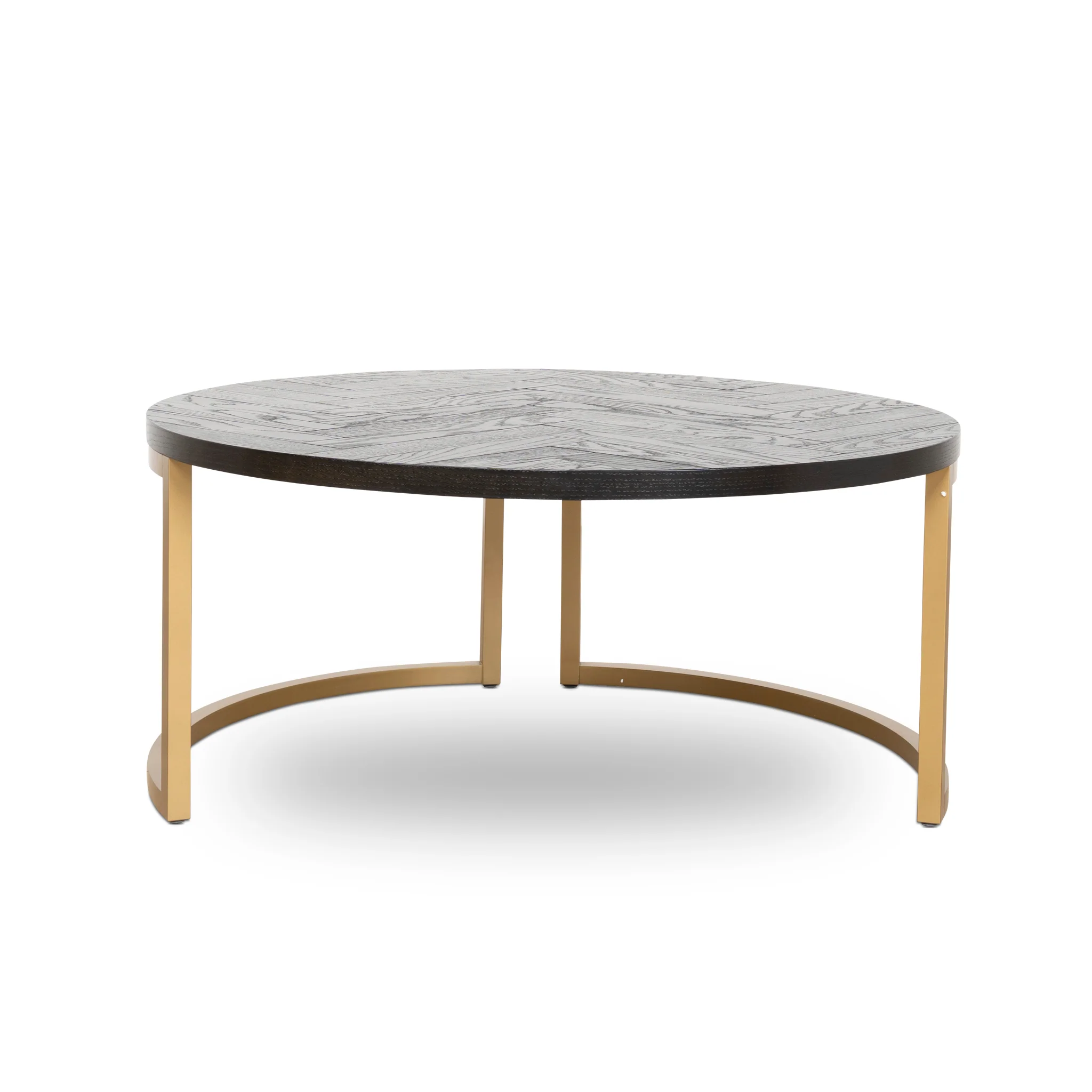 CCF10199-VN Nested Coffee Table - Peppercorn and Brass - Image 7