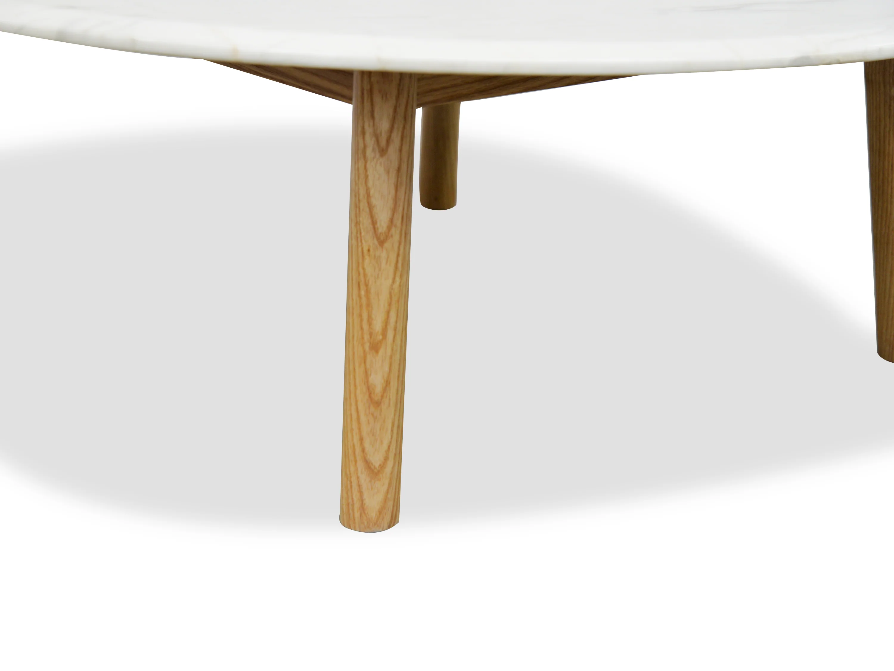 CCF1037 100cm Marble Round Coffee Table - Natural - Image 4