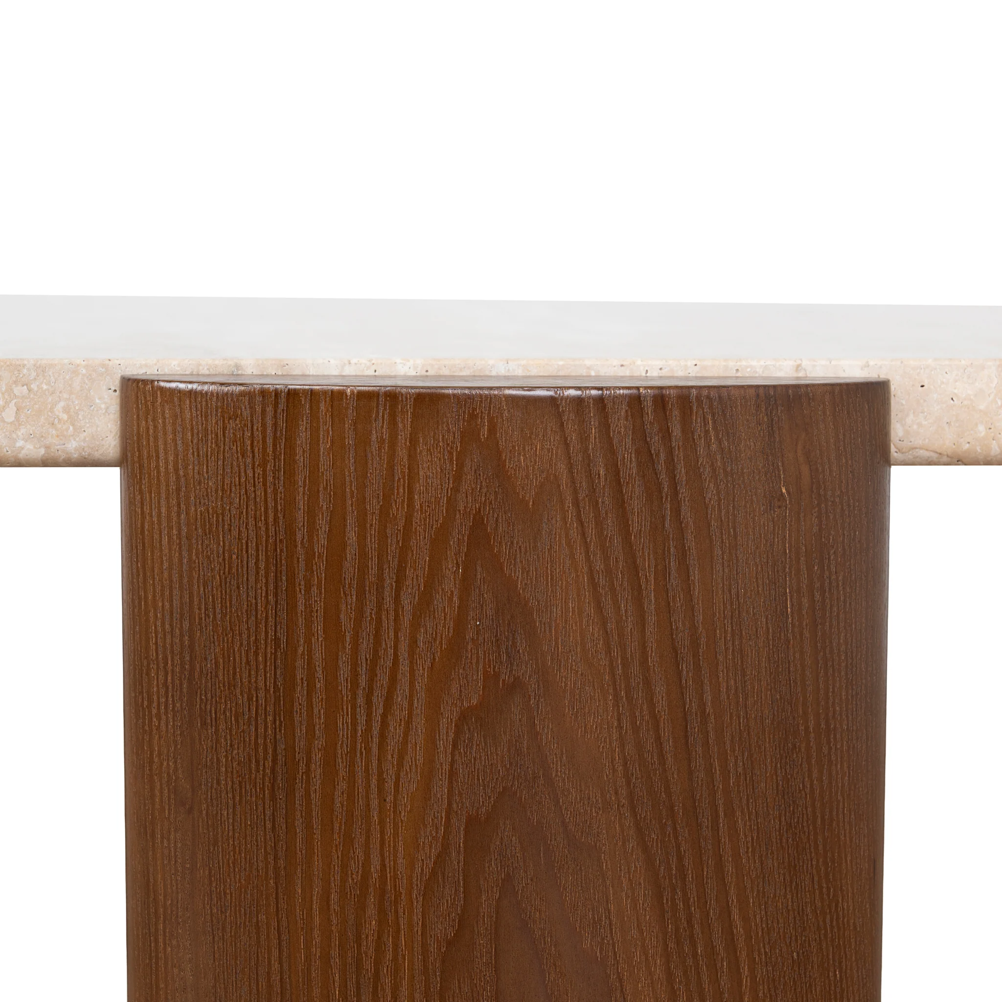 CCF10373-NY 100cm Travertine Coffee Table - Walnut - Image 14
