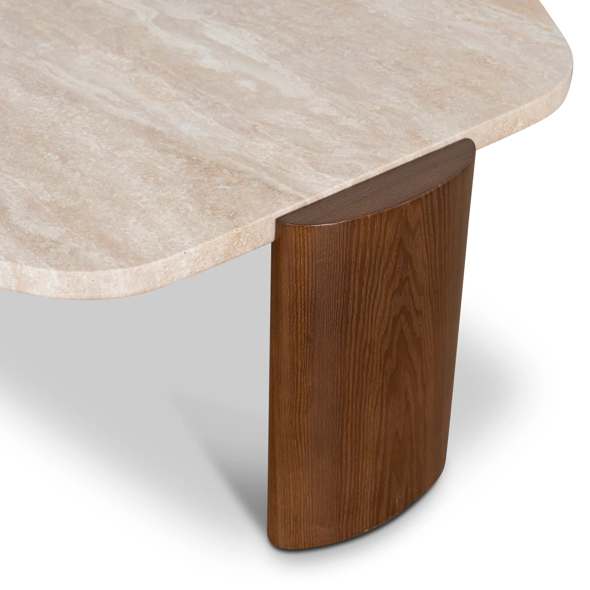 CCF10373-NY 100cm Travertine Coffee Table - Walnut - Image 6