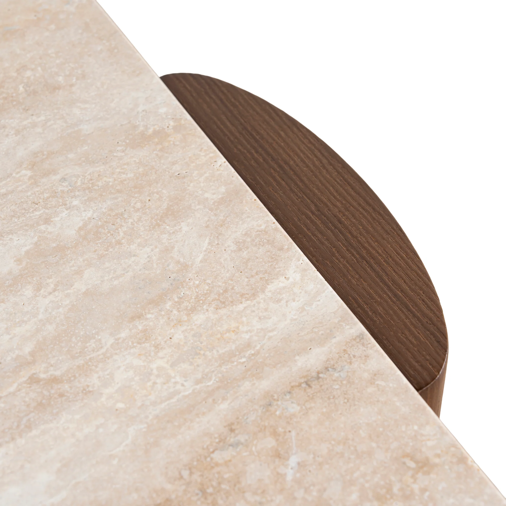 CCF10373-NY 100cm Travertine Coffee Table - Walnut - Image 8