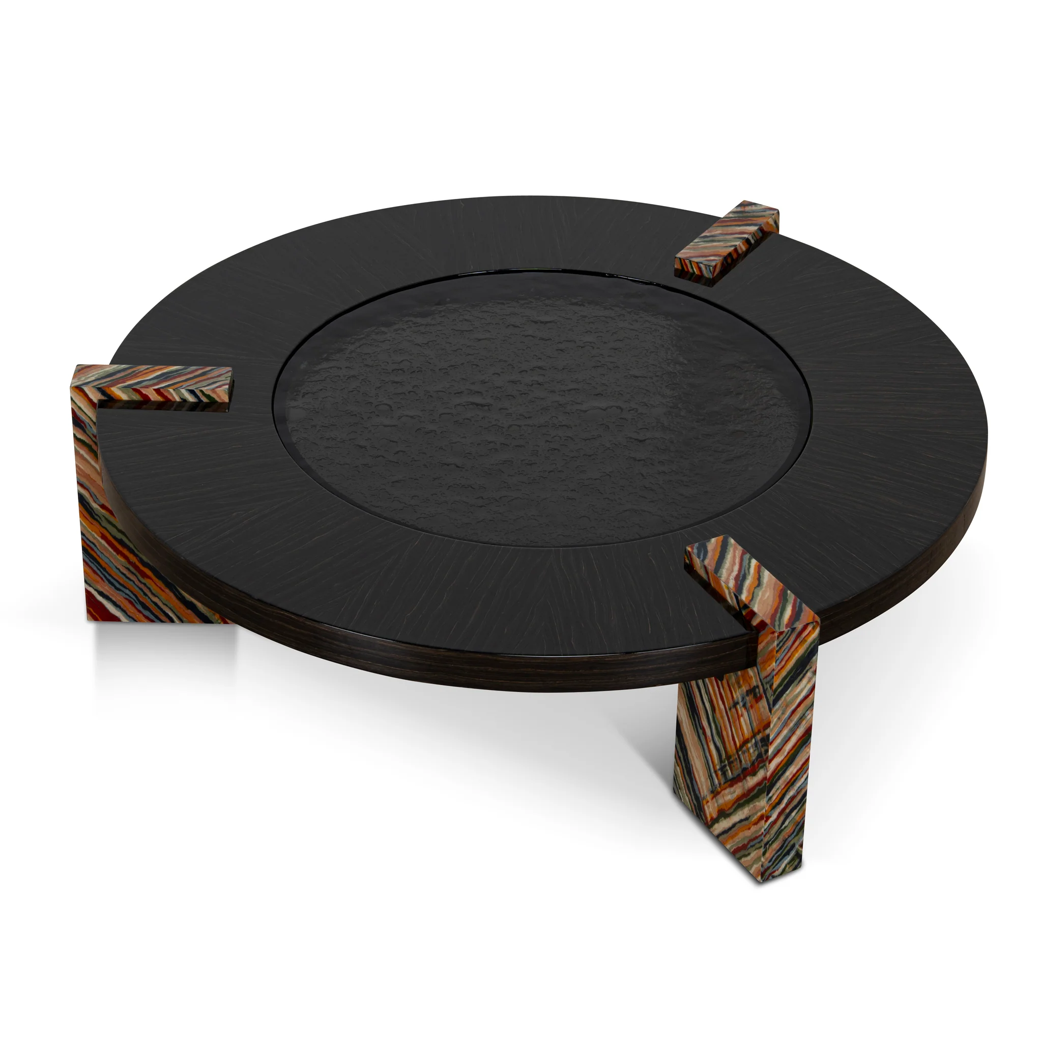 CCF12100-NY 93cm Round Coffee Table - Black - Image 4