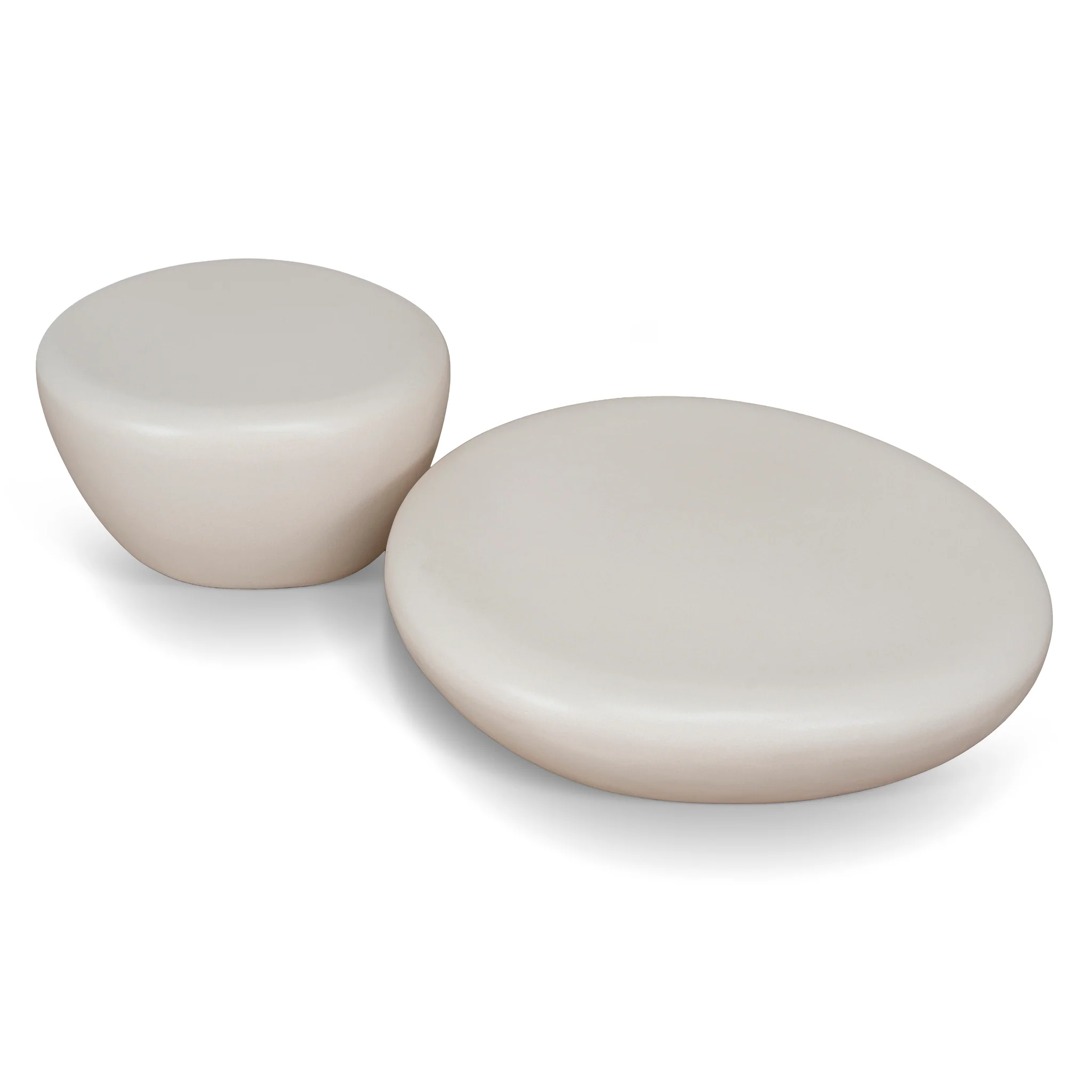 CCF12102-NY Nested Coffee Table - Ivory Beige - Image 3