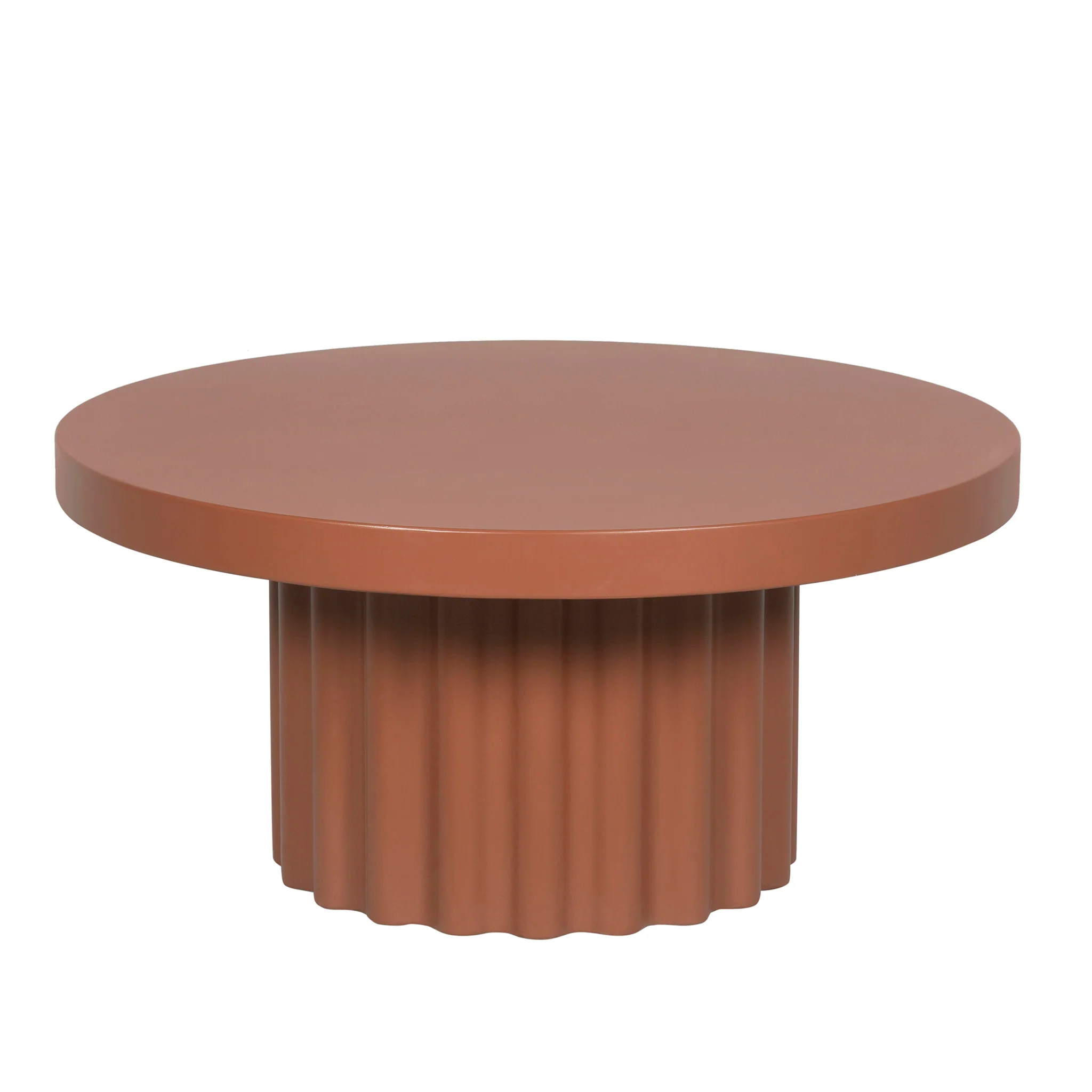 CCF12292-CO 90cm Concrete Coffee Table - Terracotta - Image 3