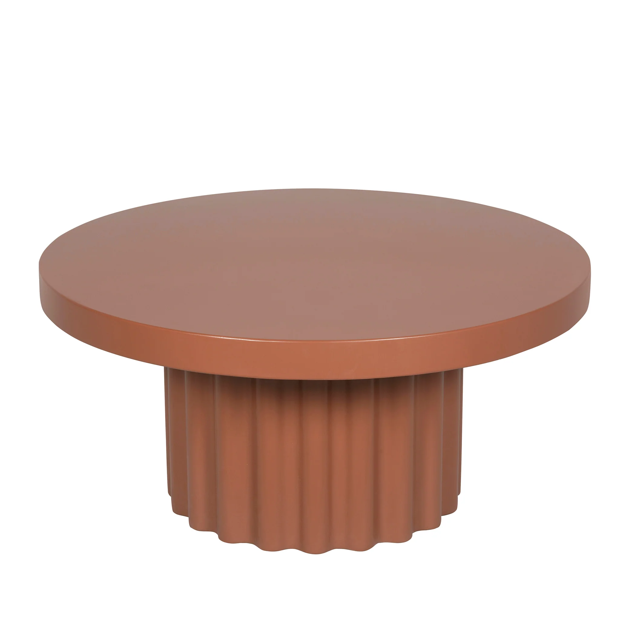 CCF12292-CO 90cm Concrete Coffee Table - Terracotta - Image 4