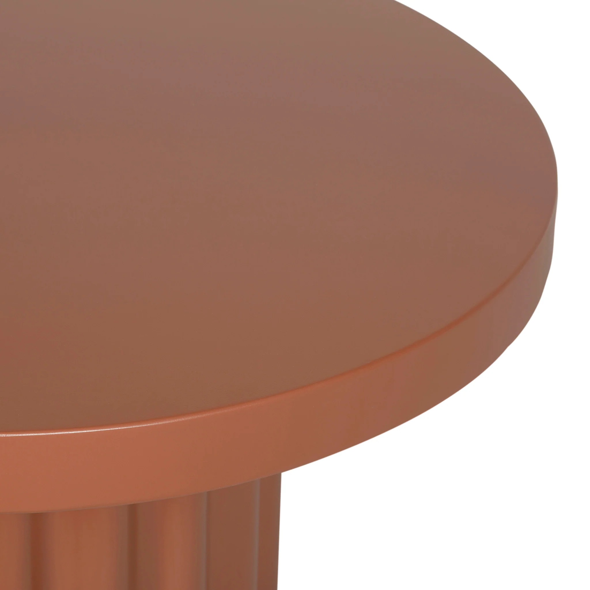 CCF12292-CO 90cm Concrete Coffee Table - Terracotta - Image 5