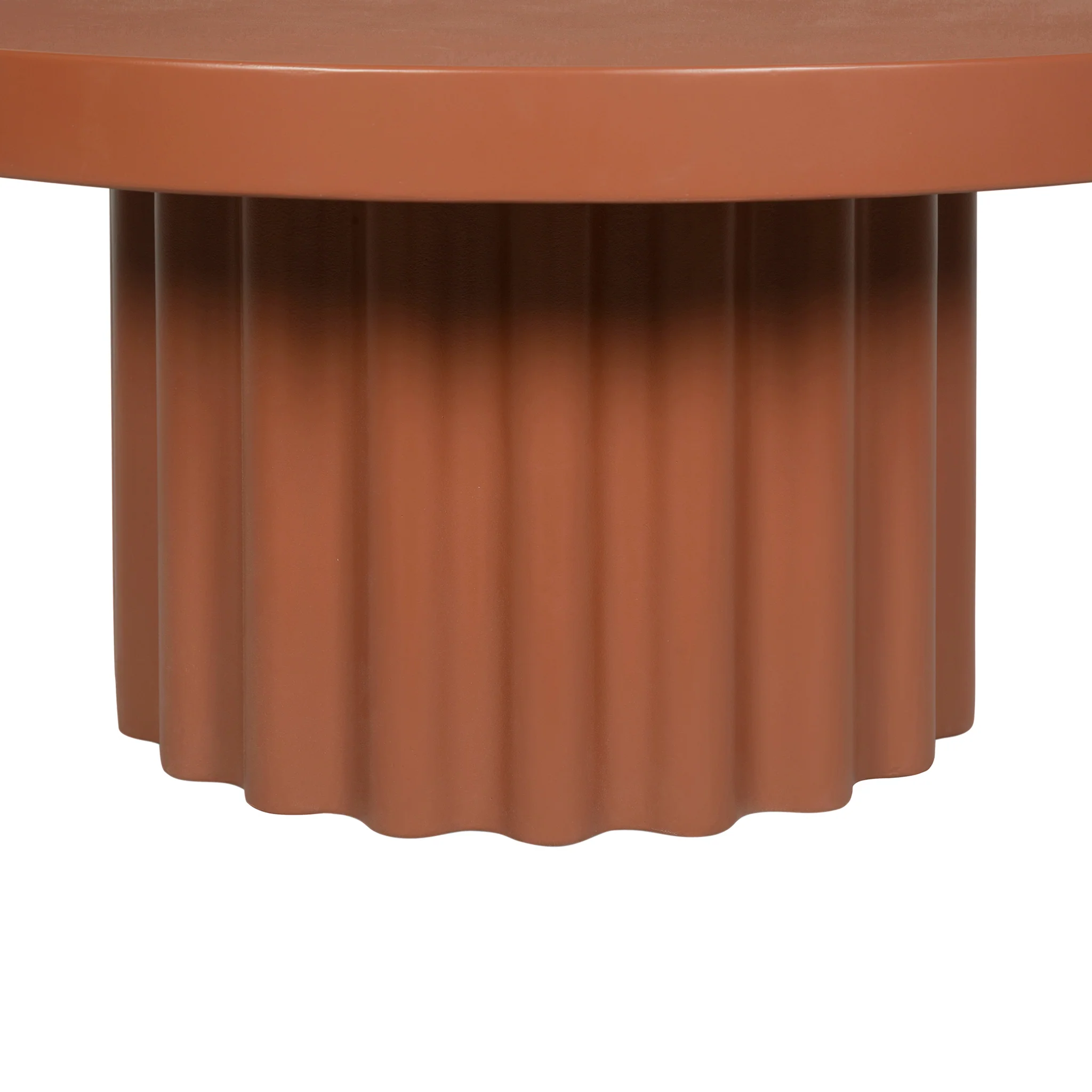 CCF12292-CO 90cm Concrete Coffee Table - Terracotta - Image 6