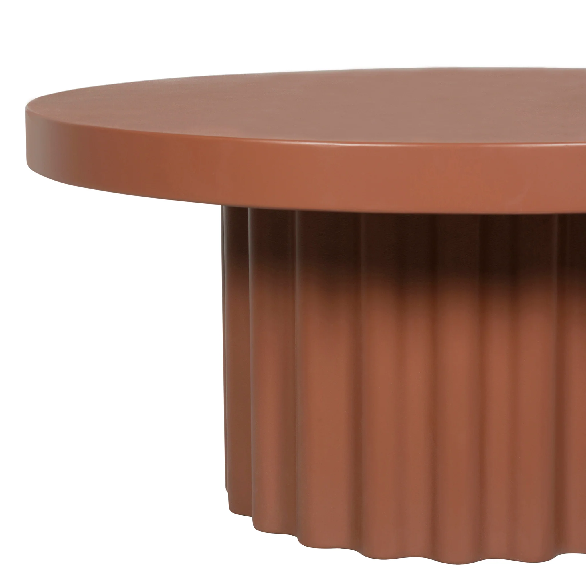CCF12292-CO 90cm Concrete Coffee Table - Terracotta - Image 7