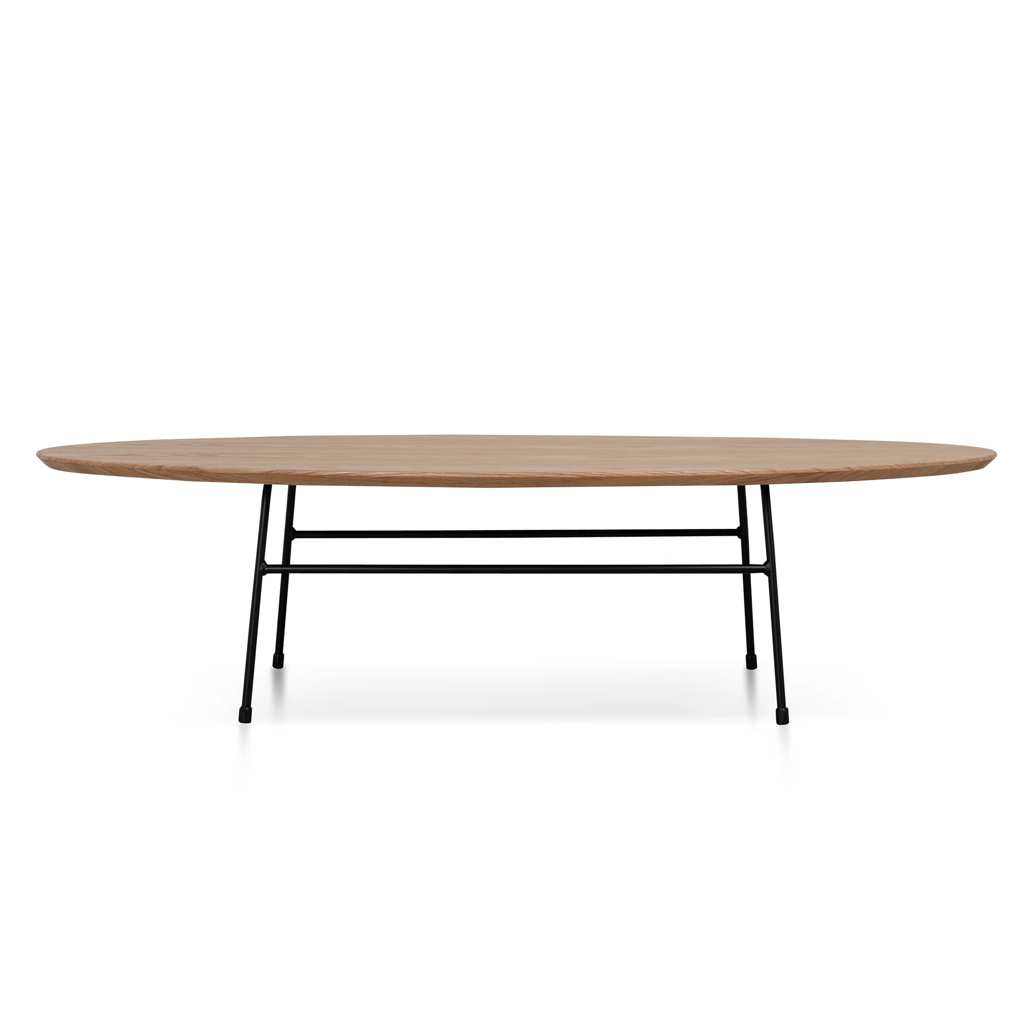 CCF12394-SD 117.5cm Coffee Table - Natural Ash Veneer - Black Legs - Image 2