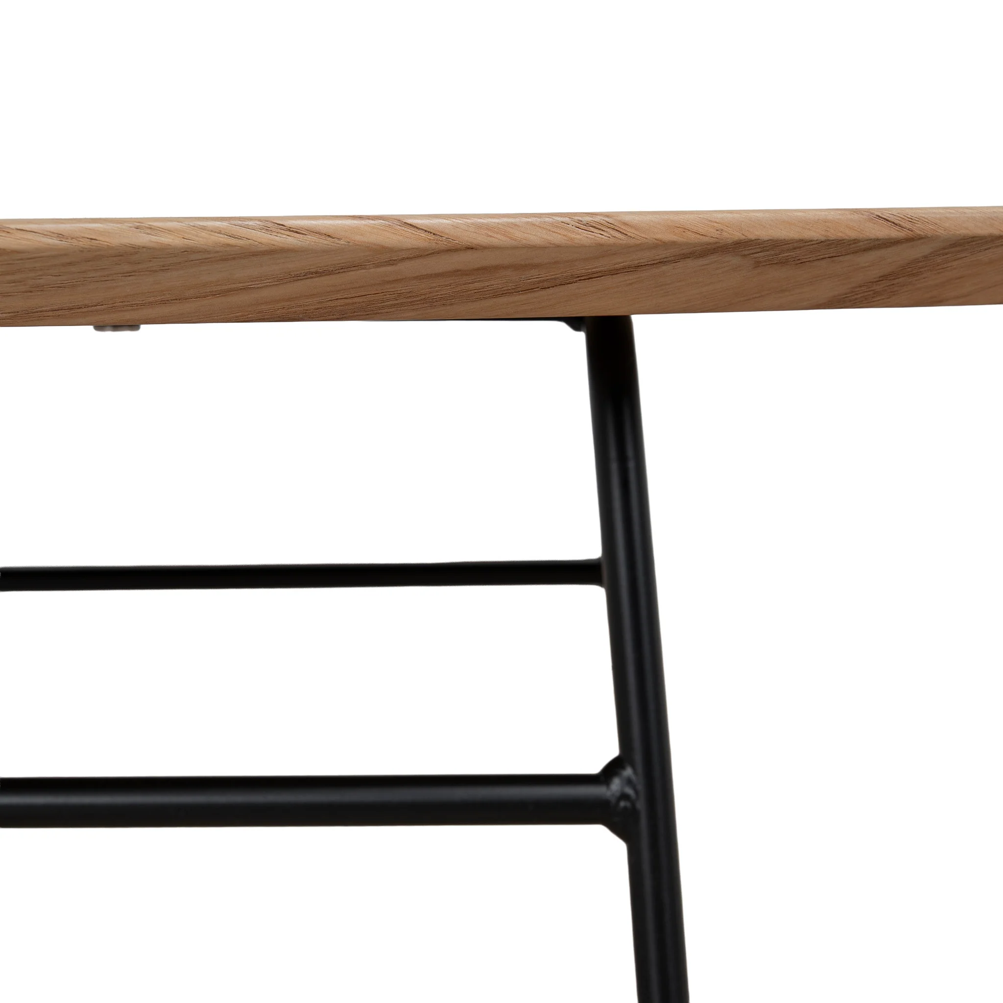 CCF12394-SD 117.5cm Coffee Table - Natural Ash Veneer - Black Legs - Image 6