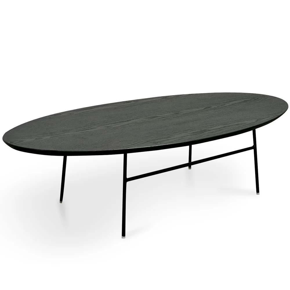CCF2481-SD 117.5cm Coffee Table - Black Ash Veneer - Black Legs - Image 3