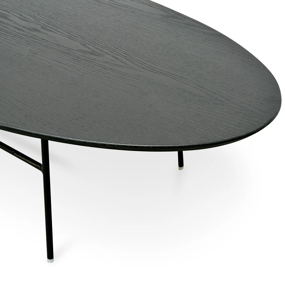CCF2481-SD 117.5cm Coffee Table - Black Ash Veneer - Black Legs - Image 5