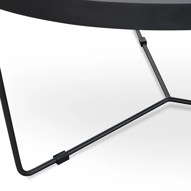CCF391L-BB 90cm Round Coffee Table - Black Oak Top - Black Frame - Last one - Image 6