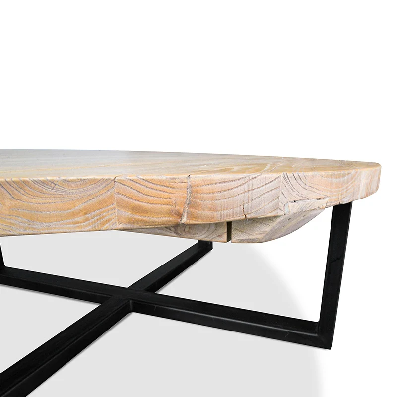 CCF425 Reclaimed 100cm Round Coffee Table - Image 5