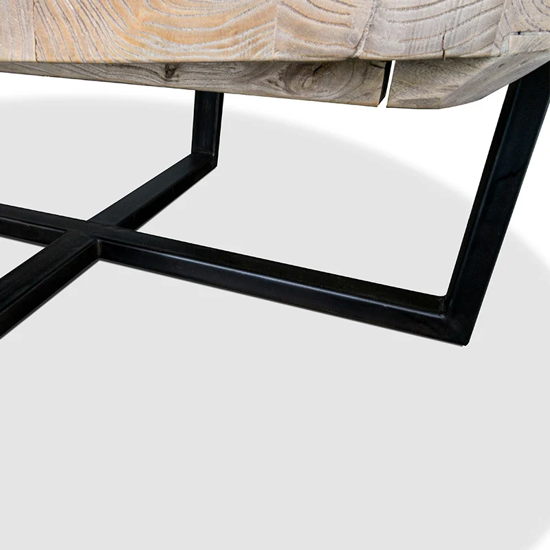 CCF425 Reclaimed 100cm Round Coffee Table - Image 6