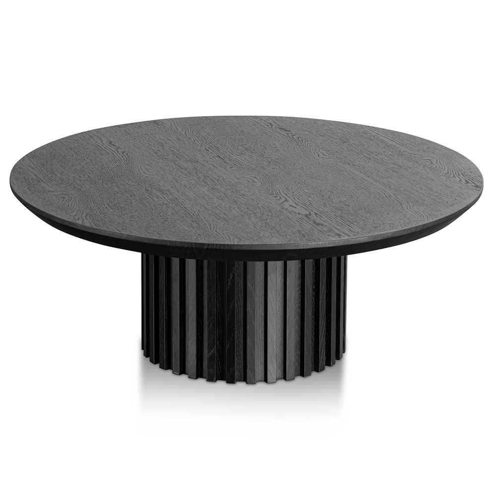CCF6419-CN 90cm Wooden Round Coffee Table - Black - Image 8