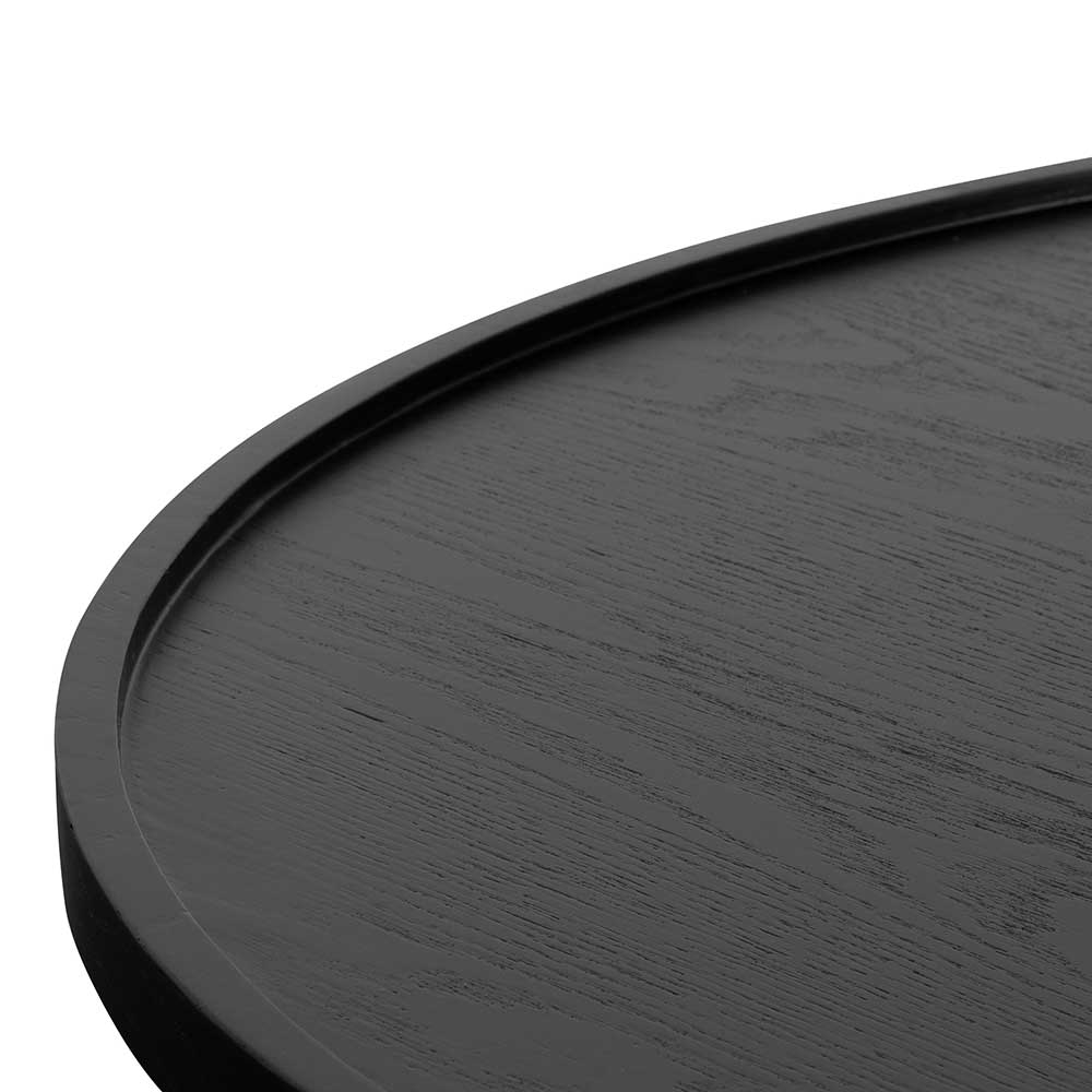 CCF6421-CN 1.1m Wooden Round Coffee Table - Black - Image 7