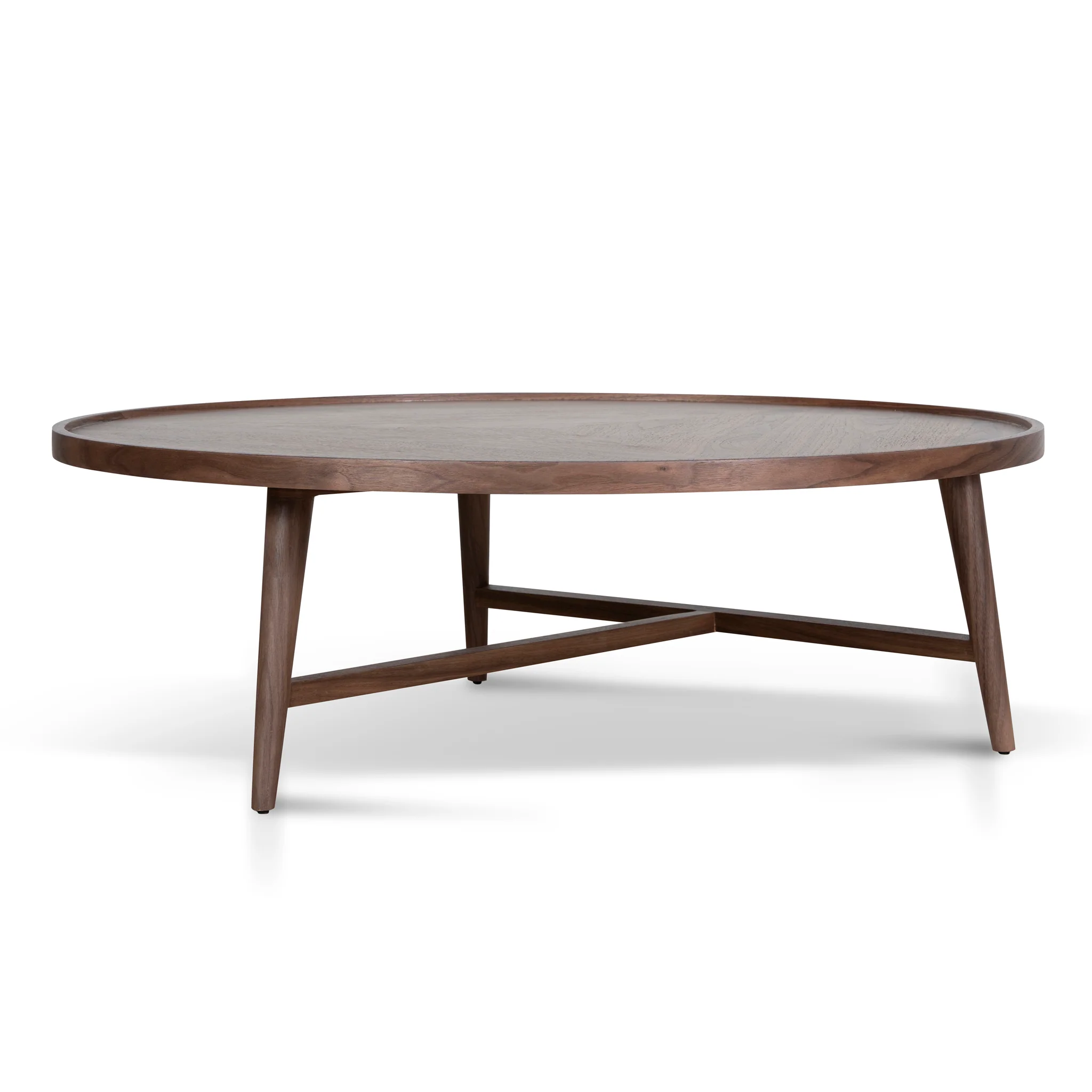 CCF10939-CN 1.1m Wooden Round Coffee Table - Walnut