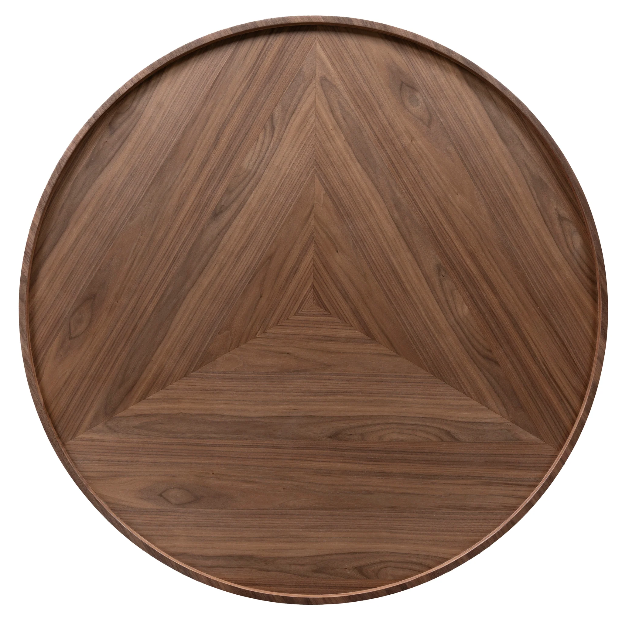CCF10939-CN 1.1m Wooden Round Coffee Table - Walnut - Image 12
