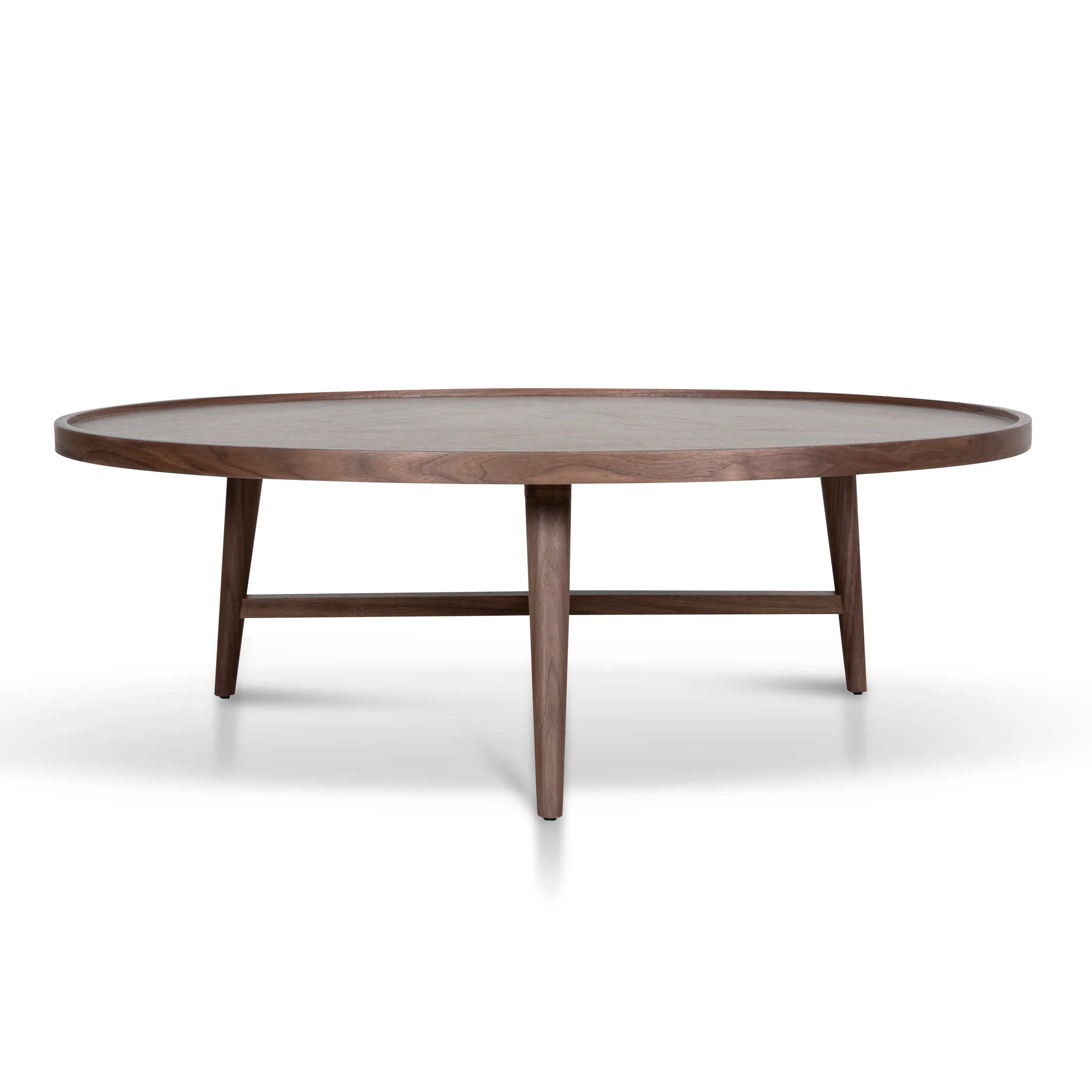 CCF10939-CN 1.1m Wooden Round Coffee Table - Walnut - Image 2