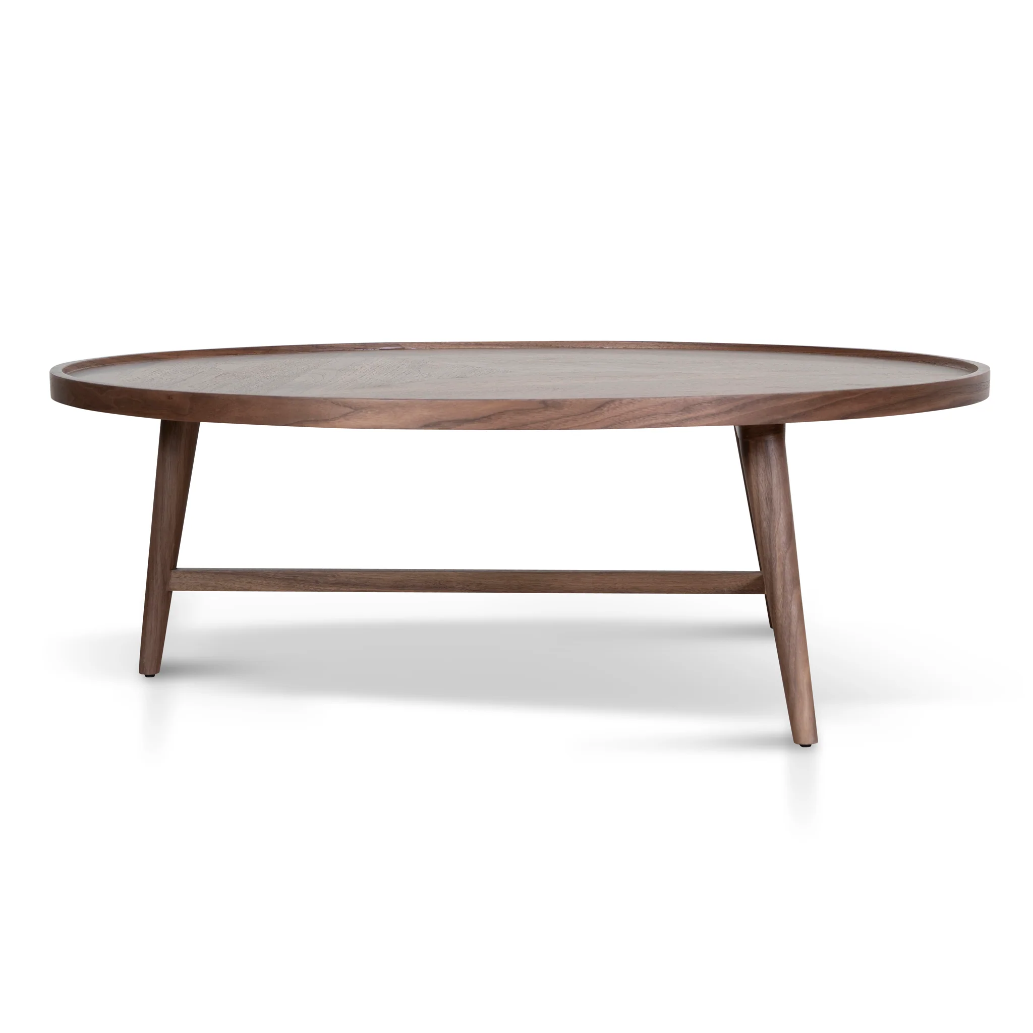 CCF10939-CN 1.1m Wooden Round Coffee Table - Walnut - Image 3