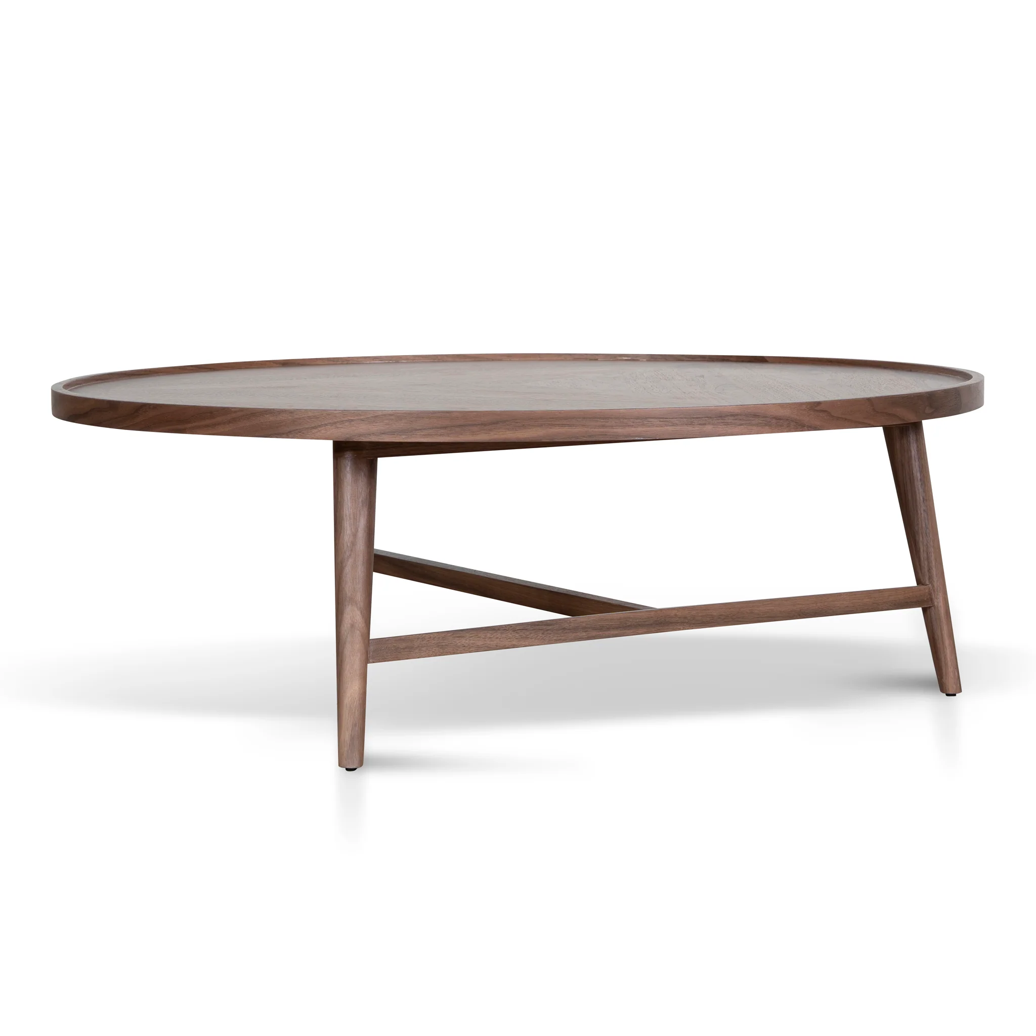 CCF10939-CN 1.1m Wooden Round Coffee Table - Walnut - Image 4