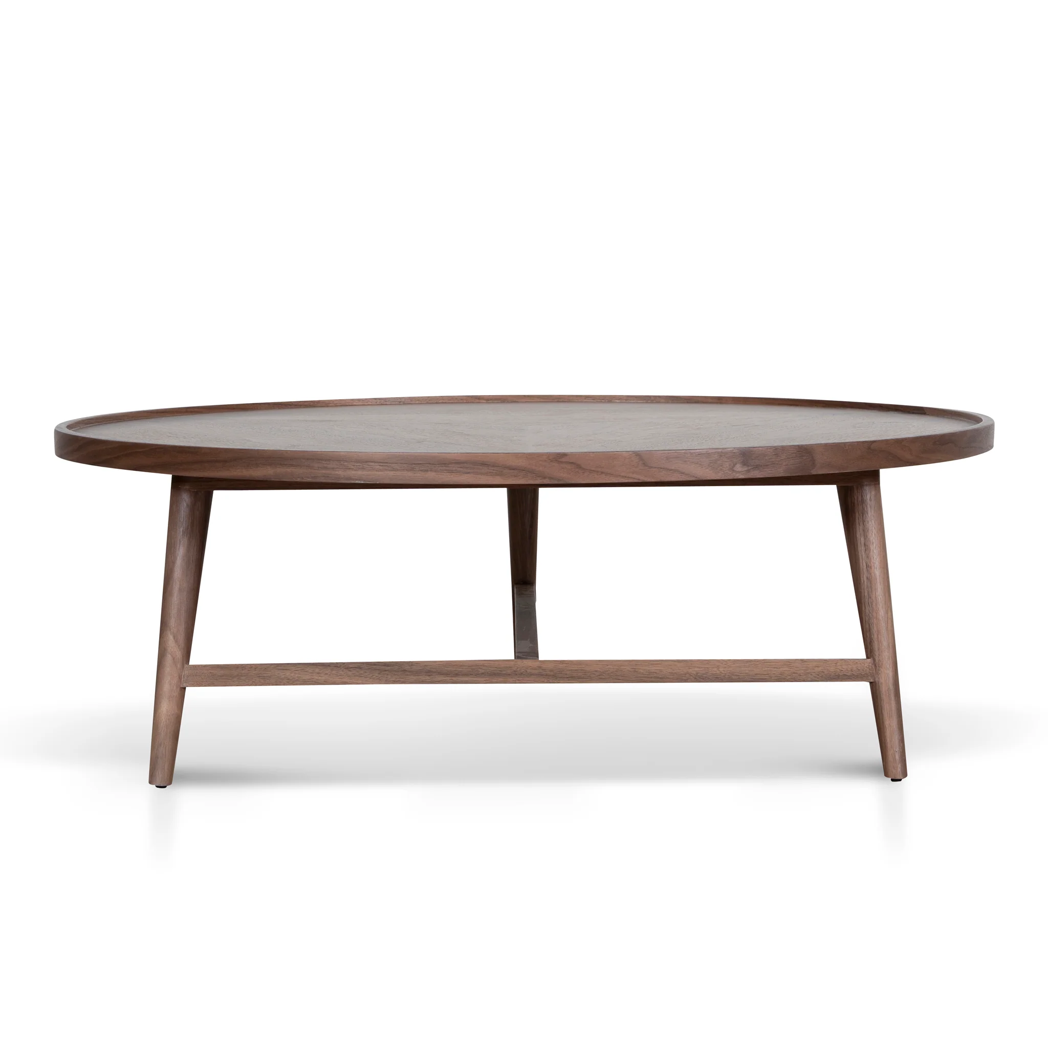 CCF10939-CN 1.1m Wooden Round Coffee Table - Walnut - Image 5