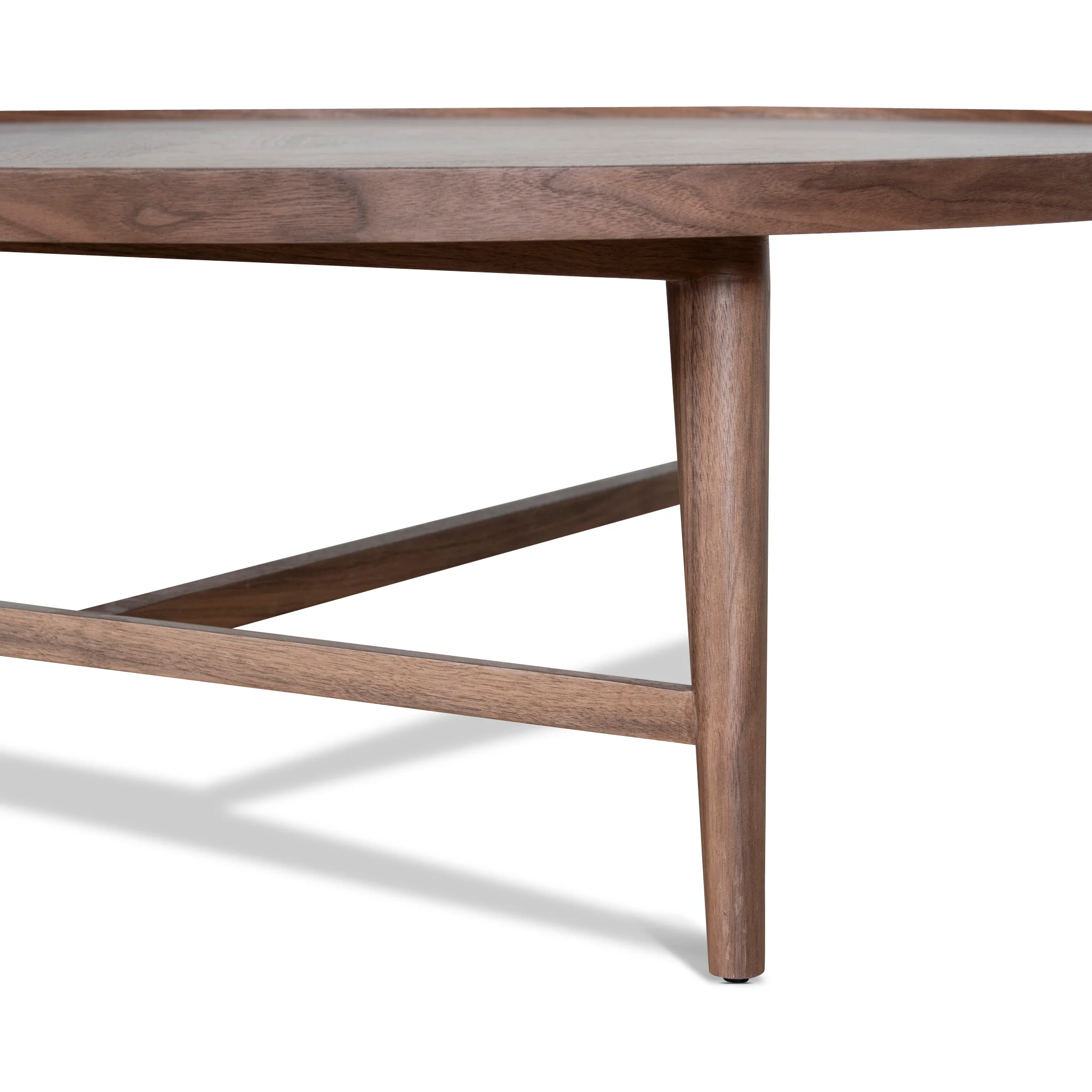 CCF10939-CN 1.1m Wooden Round Coffee Table - Walnut - Image 7