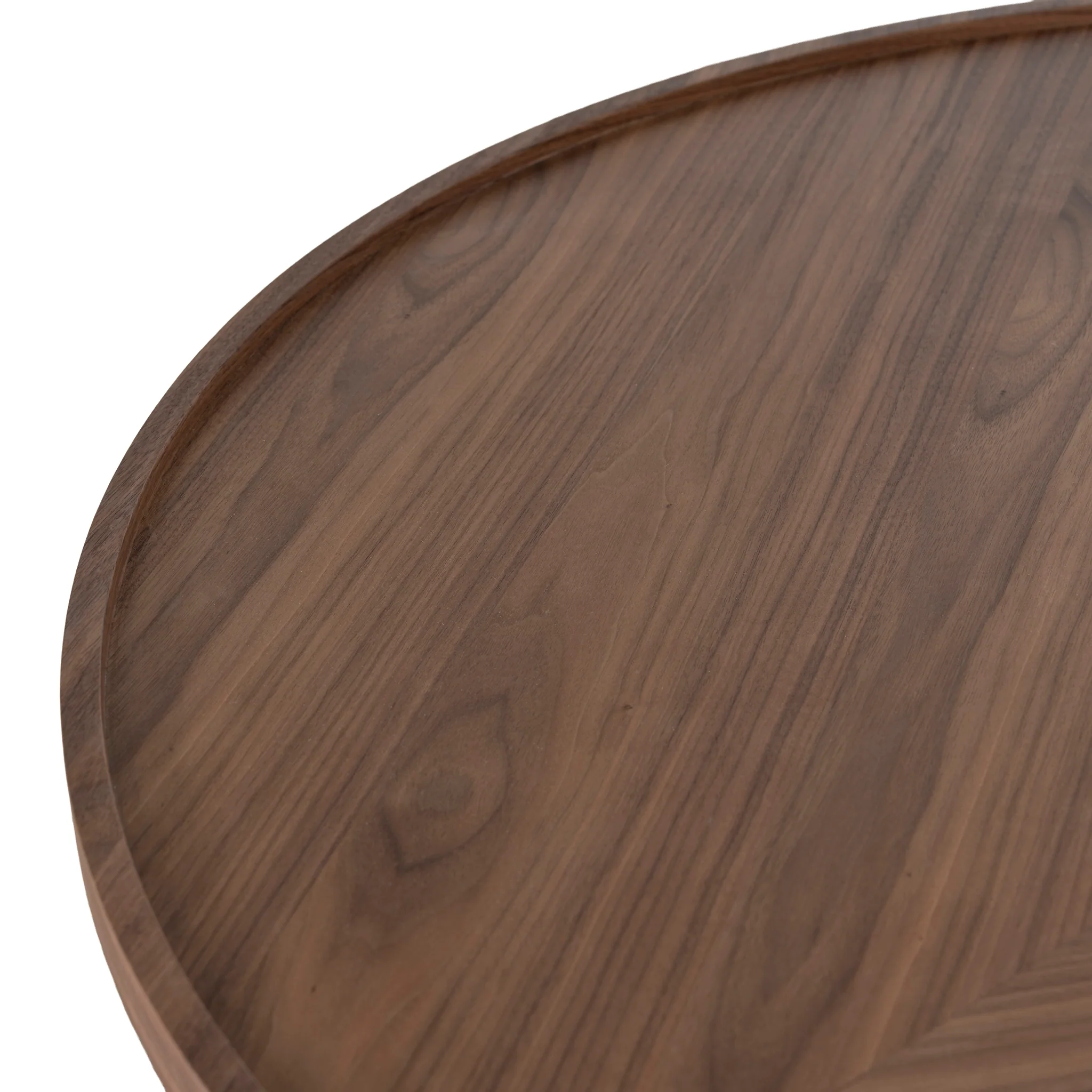 CCF10939-CN 1.1m Wooden Round Coffee Table - Walnut - Image 8