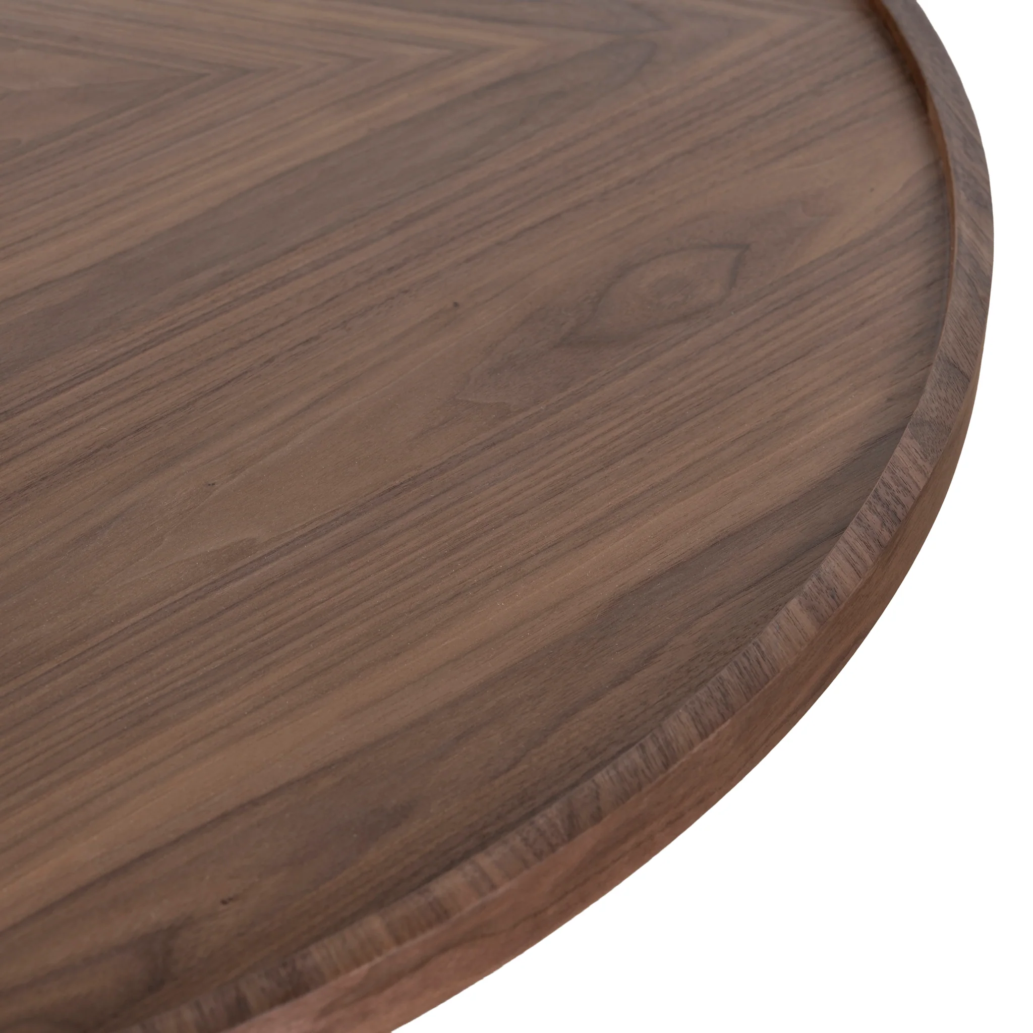 CCF10939-CN 1.1m Wooden Round Coffee Table - Walnut - Image 9