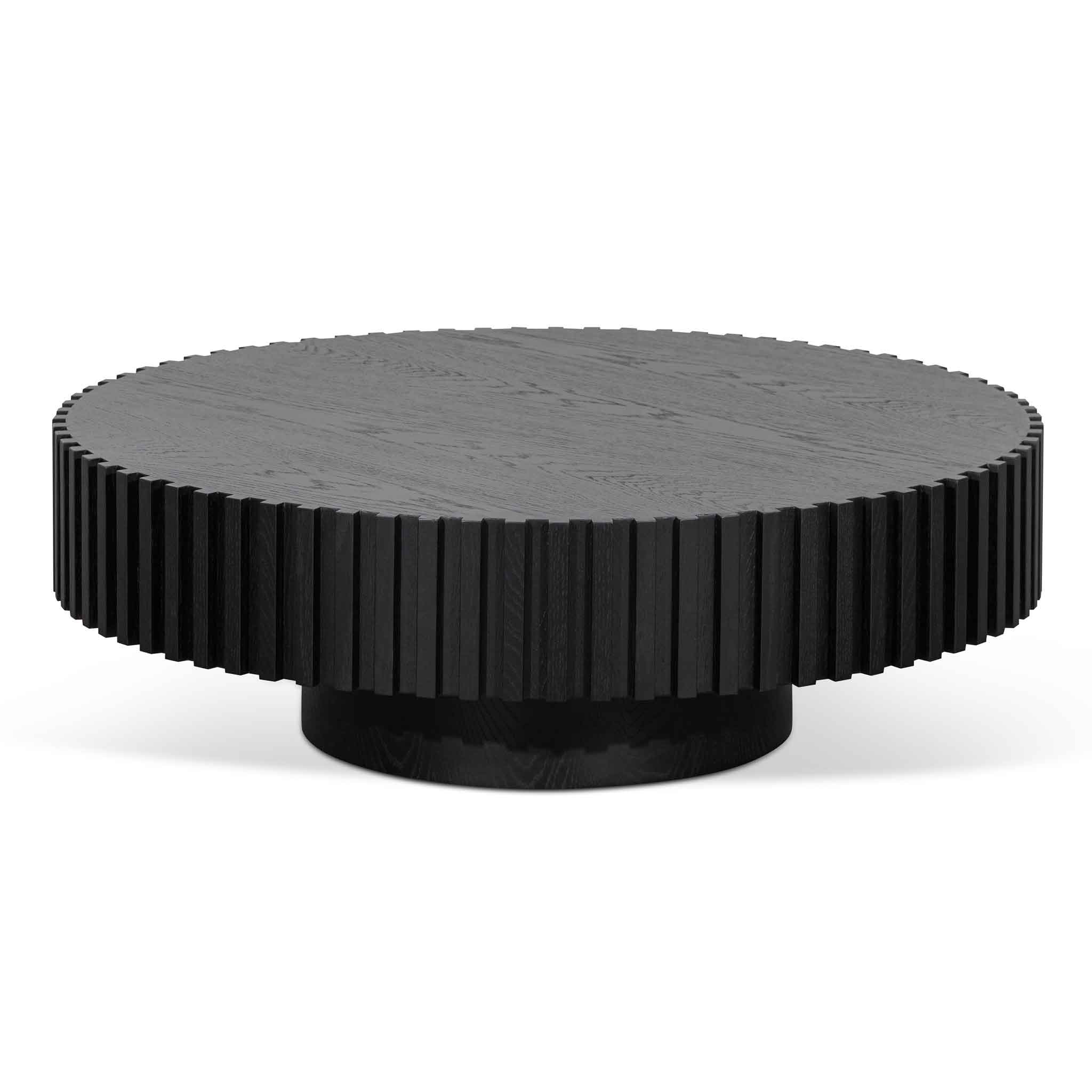 CCF6453-CN Oak Round Coffee Table - Black - Image 2