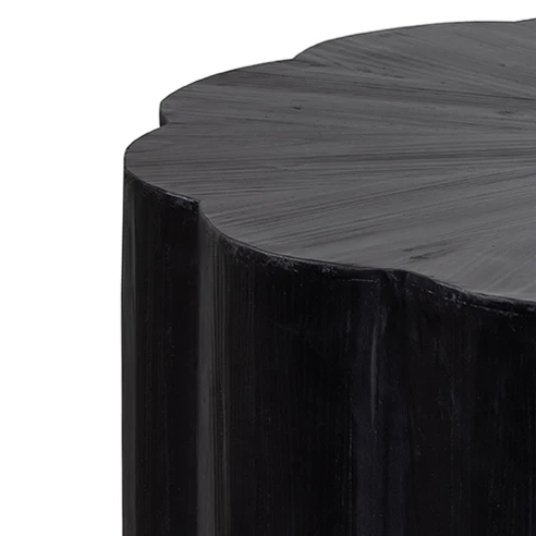 CCF6477-NI 100cm Round Coffee Table - Full Black - Image 4
