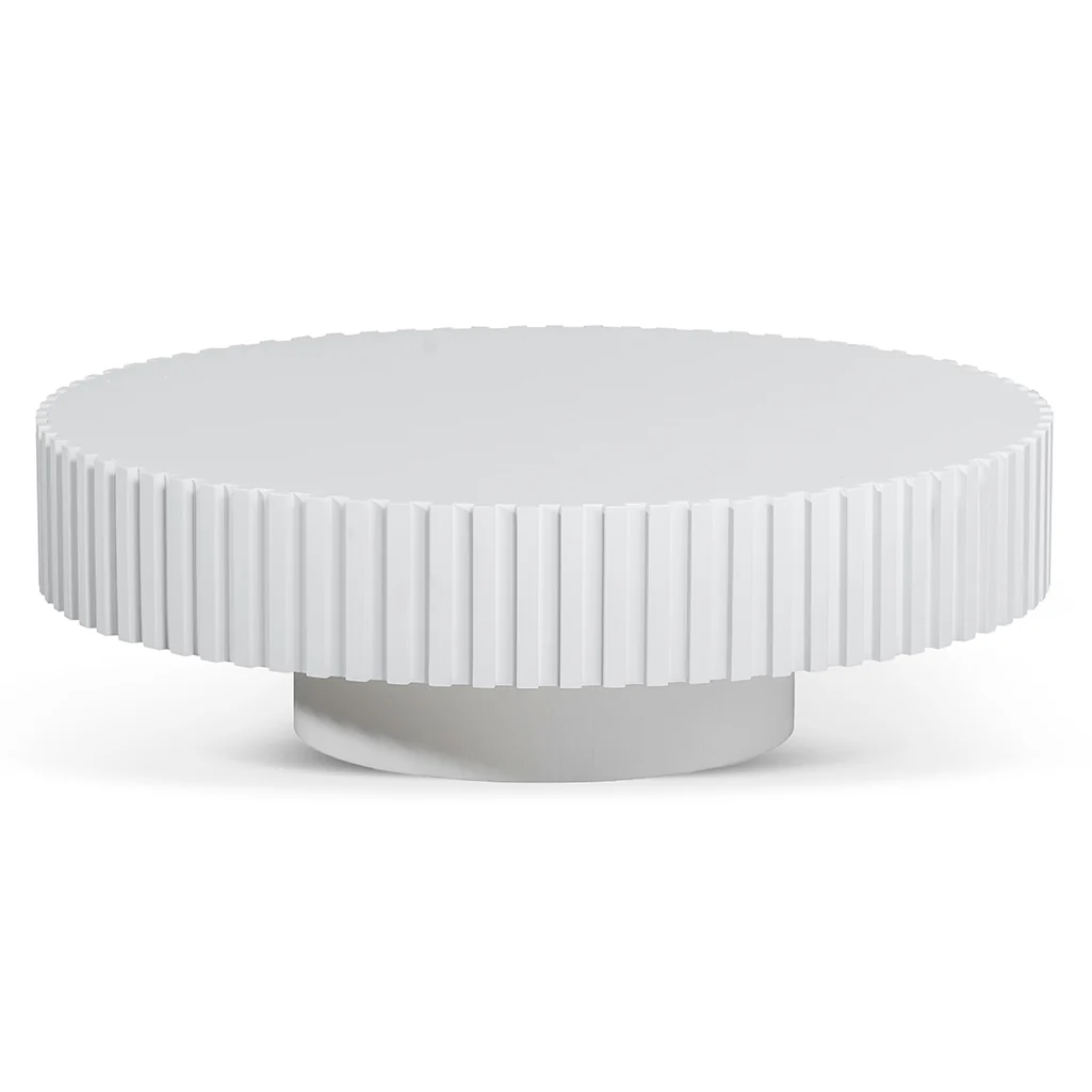 CCF6776-CN Oak Round Coffee Table - White - Image 2